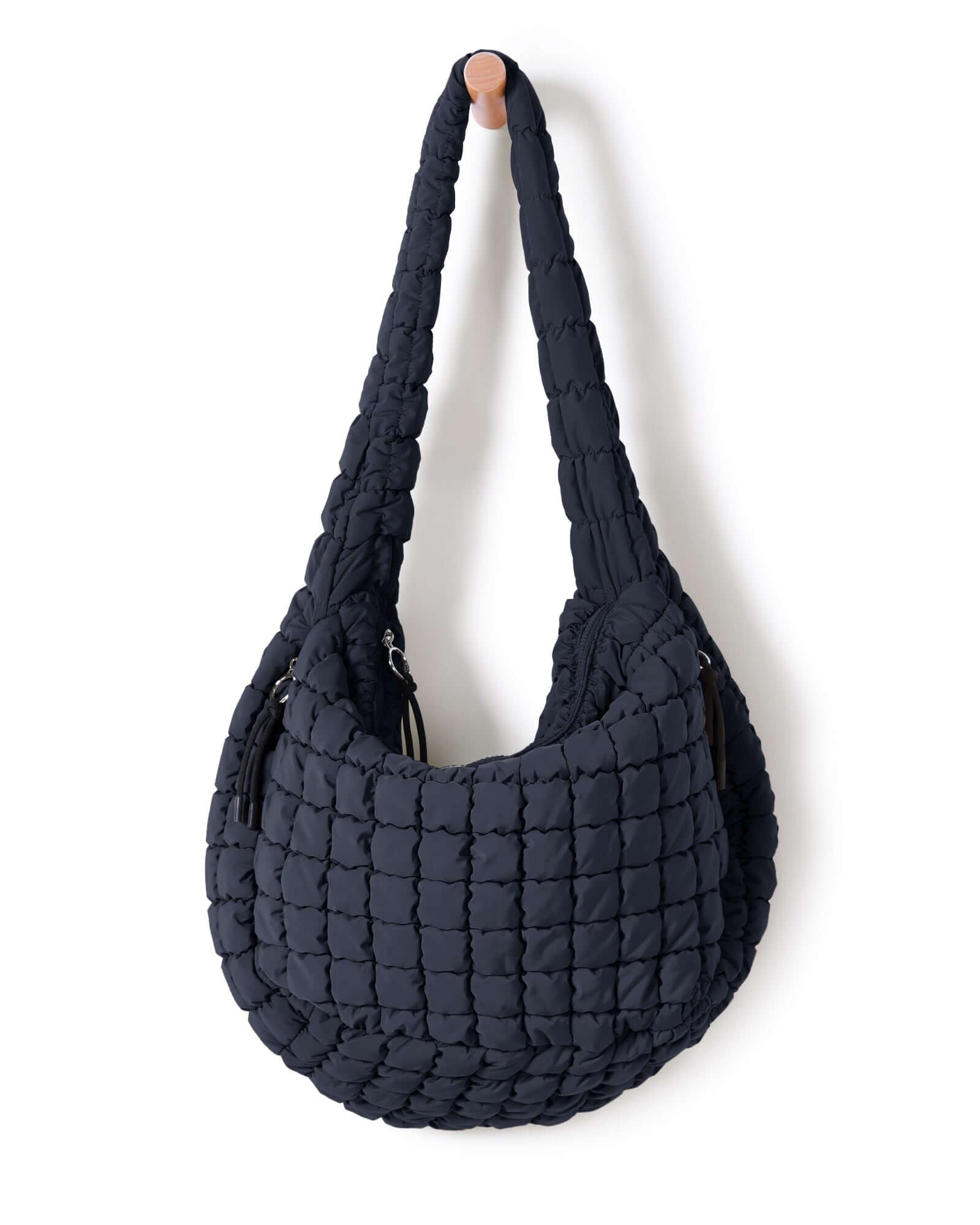 22L Quilted Carryall Crossbody Padding Bag Dark Blue - ododos
