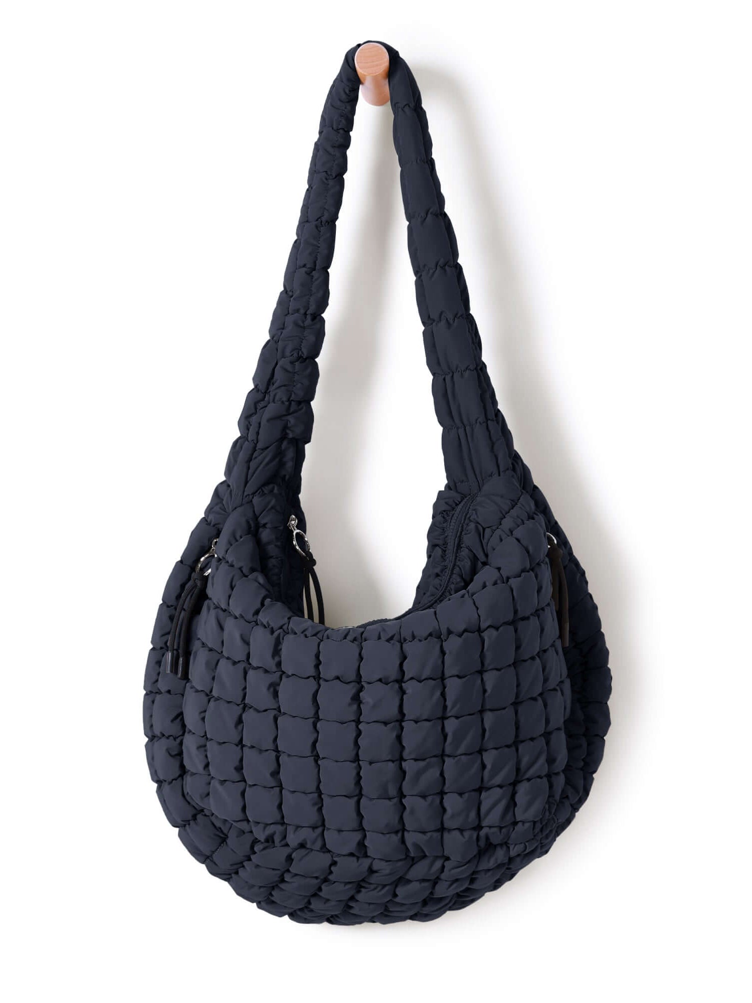 22L Quilted Carryall Crossbody Padding Bag Dark Blue - ododos