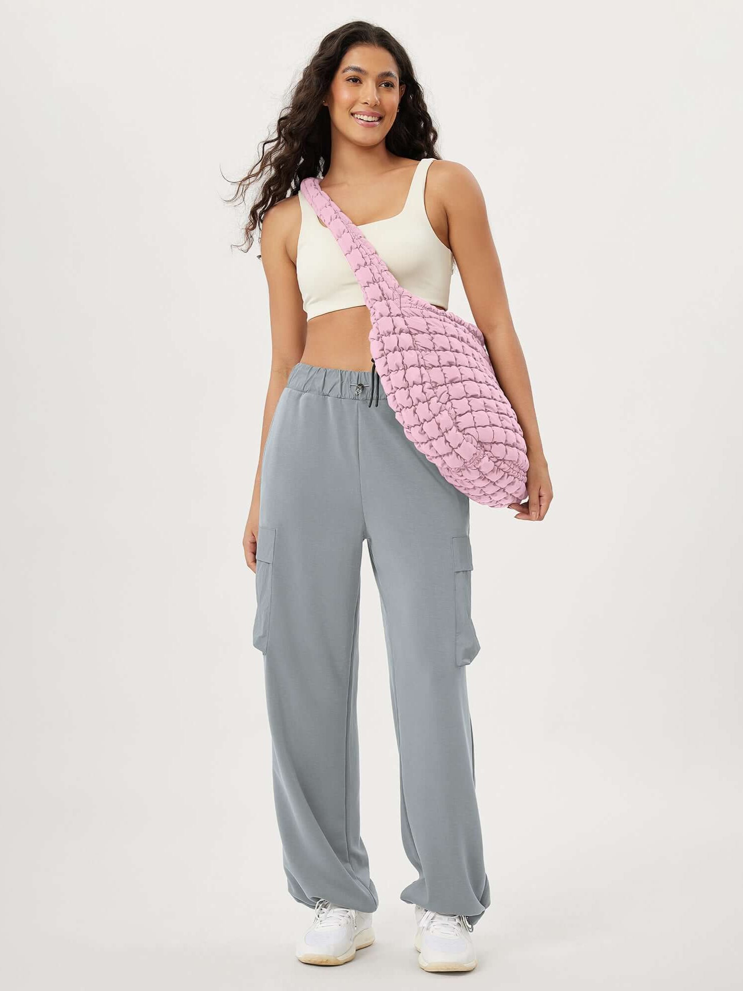 22L Quilted Carryall Crossbody Padding Bag - ododos