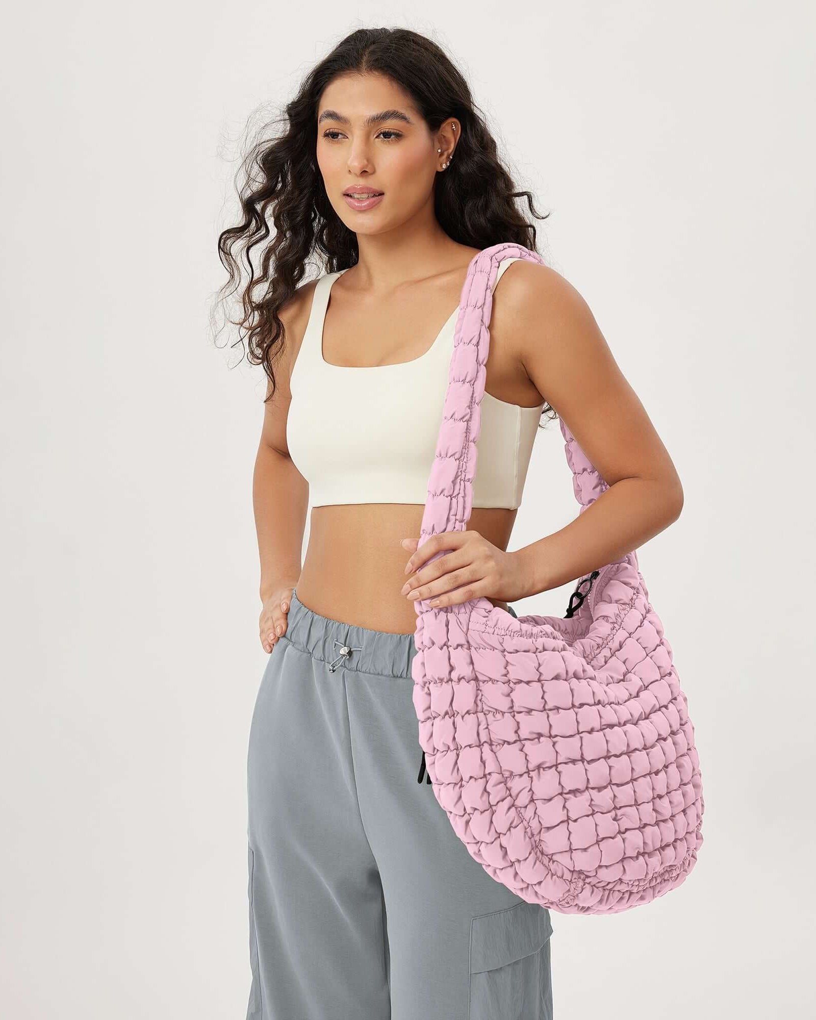 22L Quilted Carryall Crossbody Padding Bag - ododos