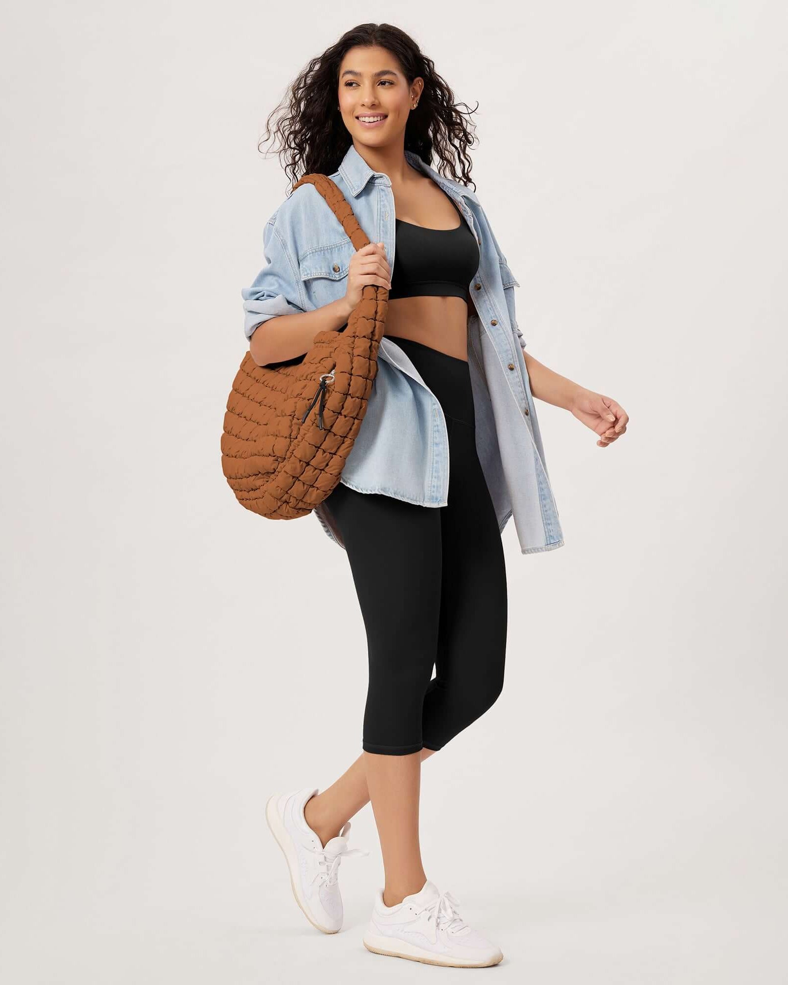 22L Quilted Carryall Crossbody Padding Bag - ododos