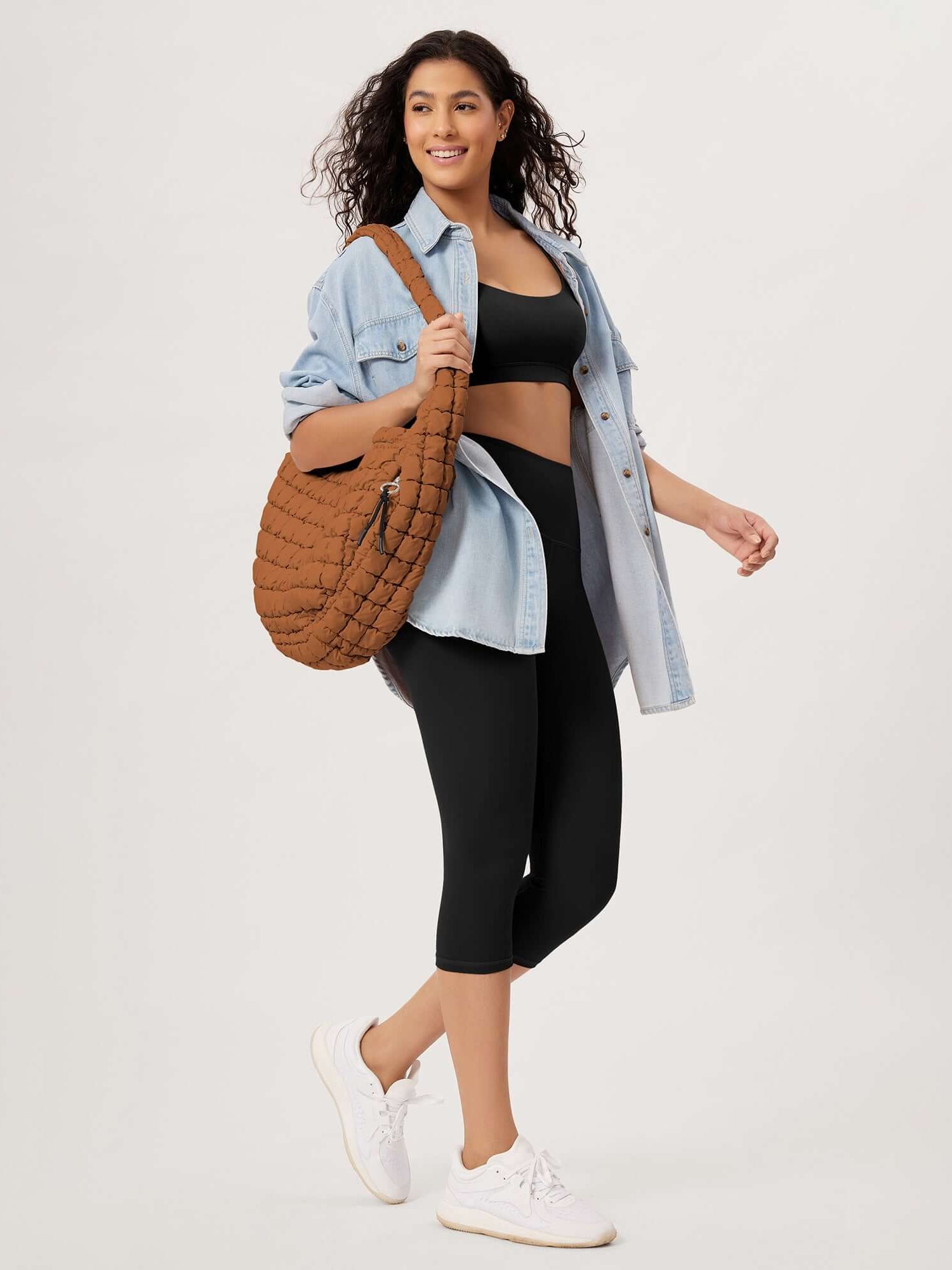 22L Quilted Carryall Crossbody Padding Bag - ododos