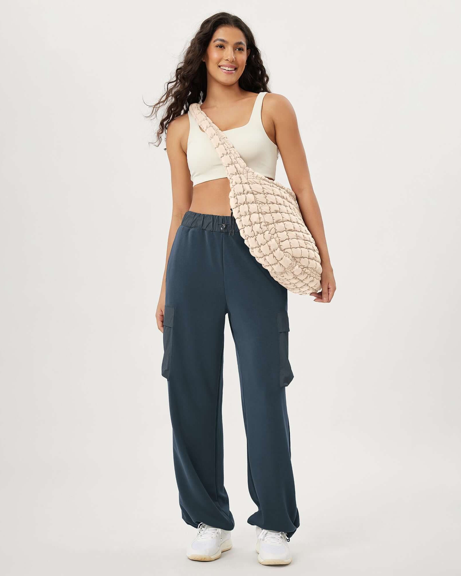 22L Quilted Carryall Crossbody Padding Bag - ododos