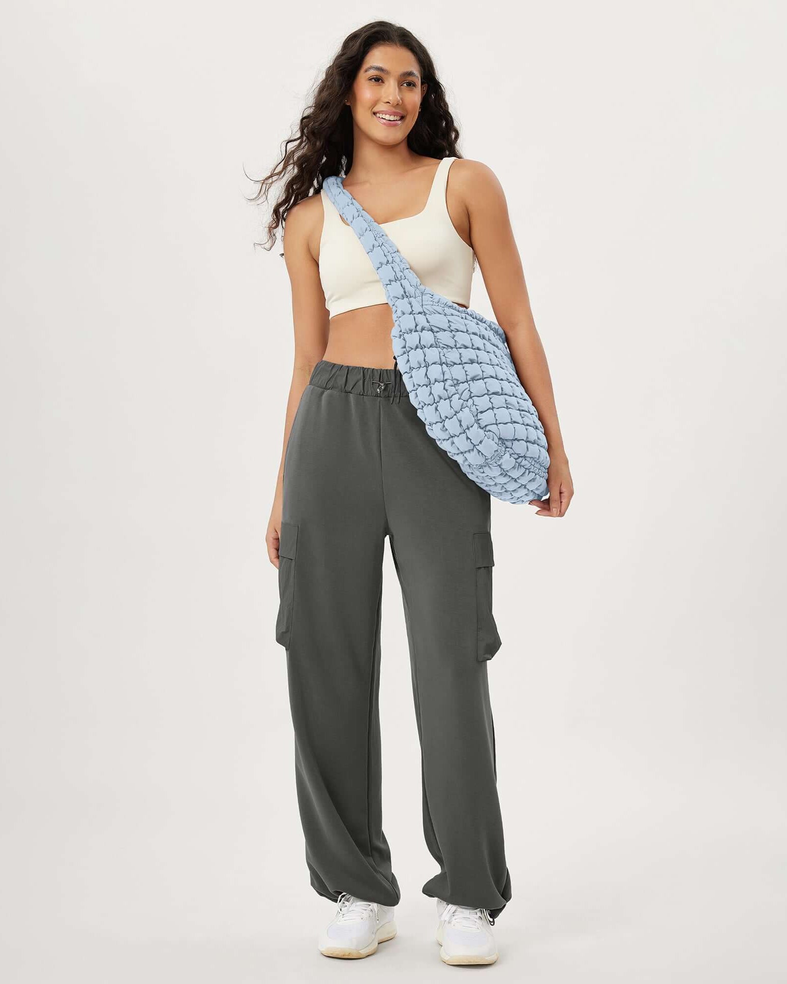 22L Quilted Carryall Crossbody Padding Bag - ododos