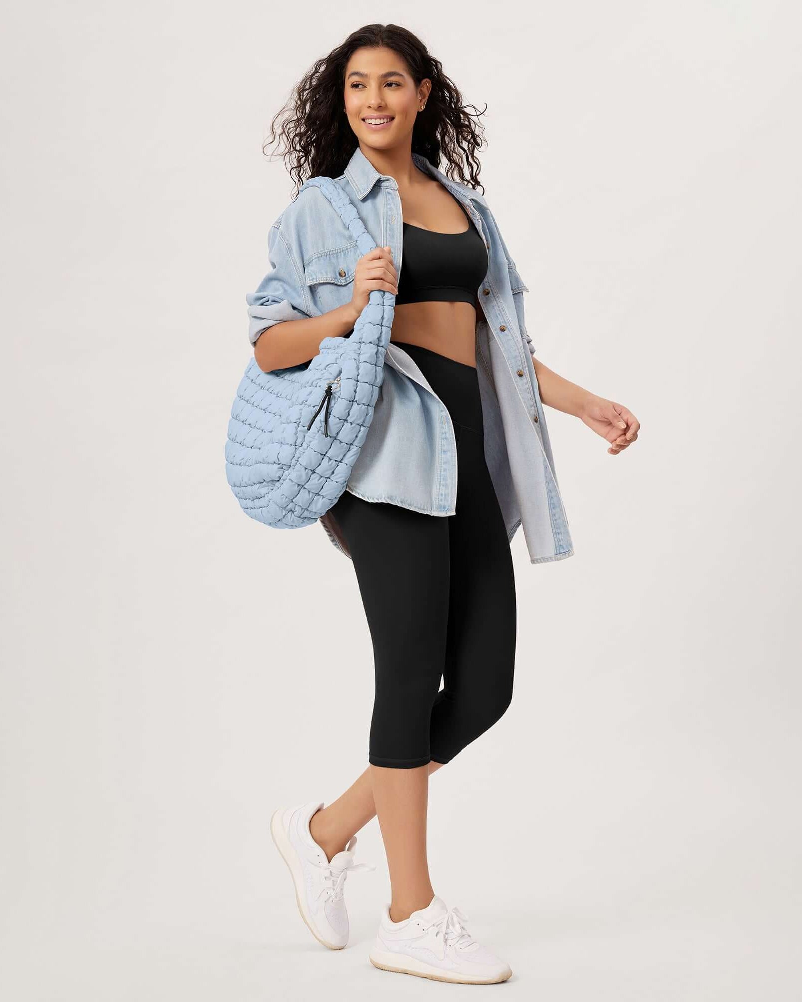 22L Quilted Carryall Crossbody Padding Bag - ododos