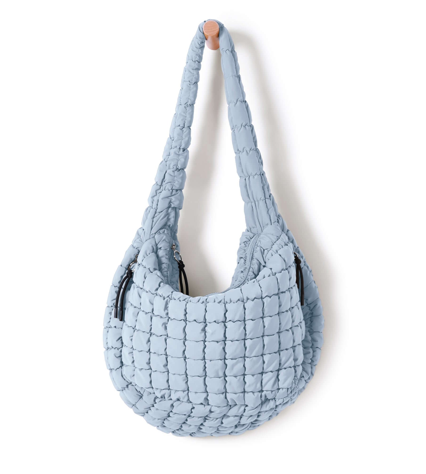 22L Quilted Carryall Crossbody Padding Bag Light Blue - ododos