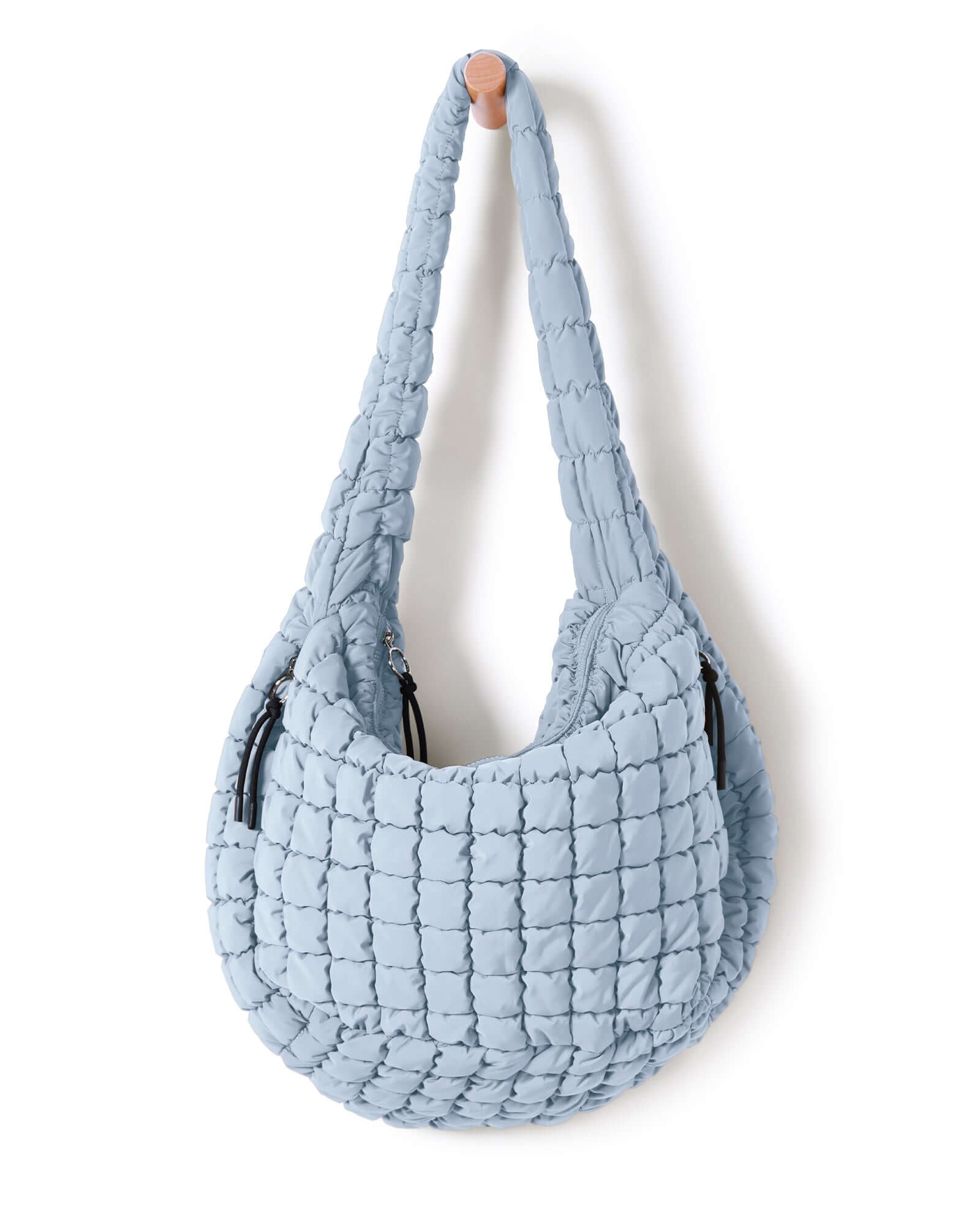22L Quilted Carryall Crossbody Padding Bag Light Blue - ododos