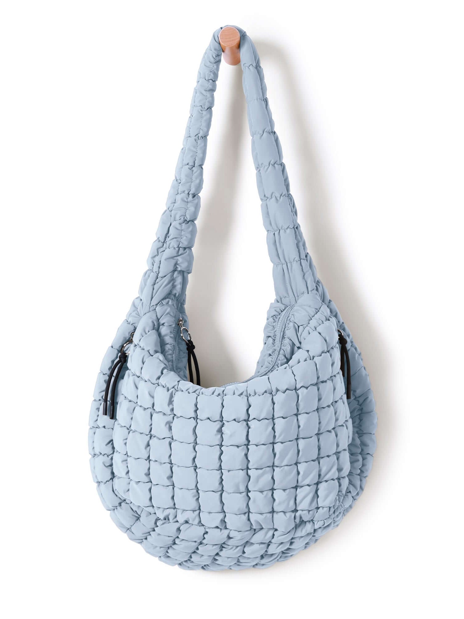 22L Quilted Carryall Crossbody Padding Bag Light Blue - ododos