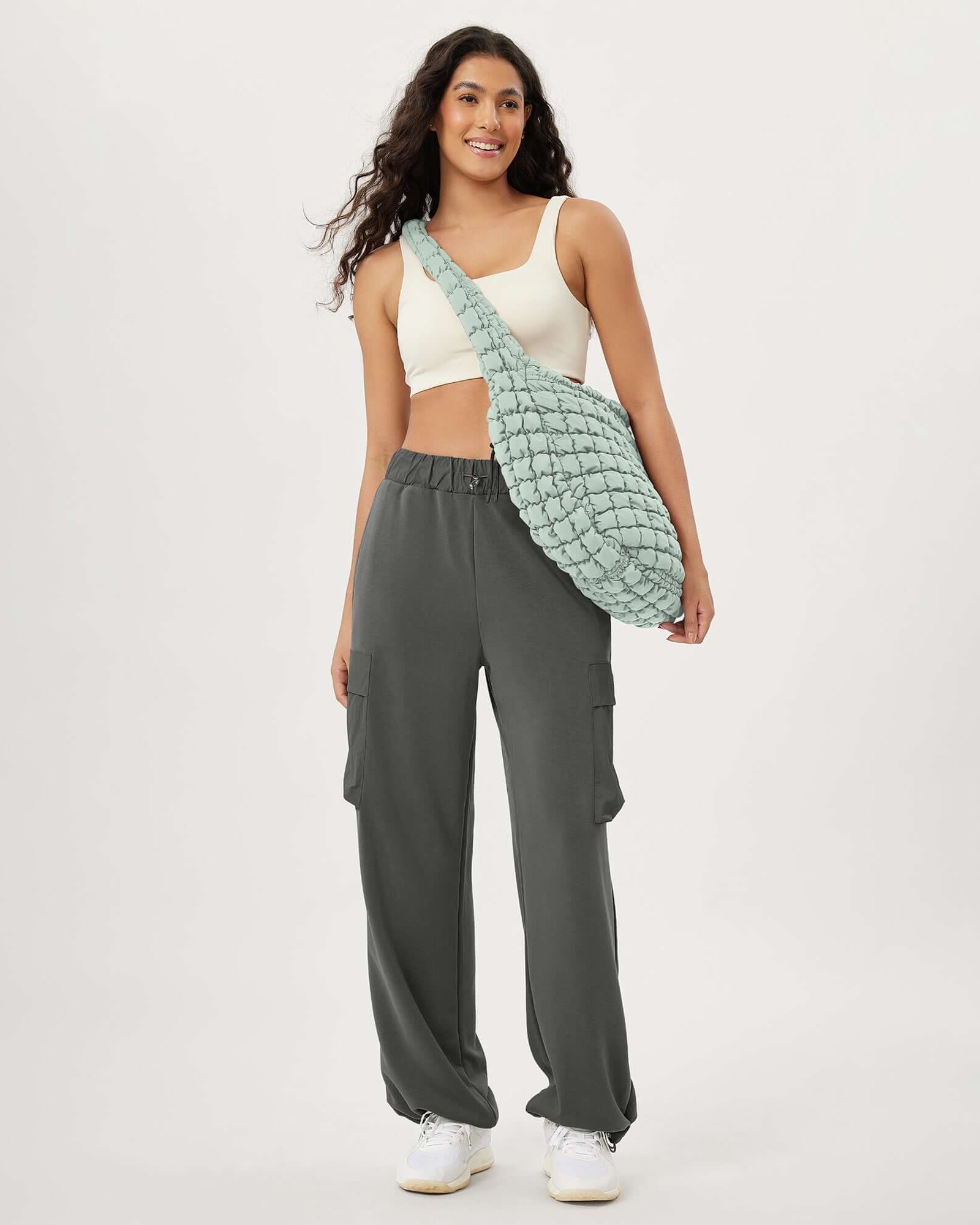 22L Quilted Carryall Crossbody Padding Bag - ododos