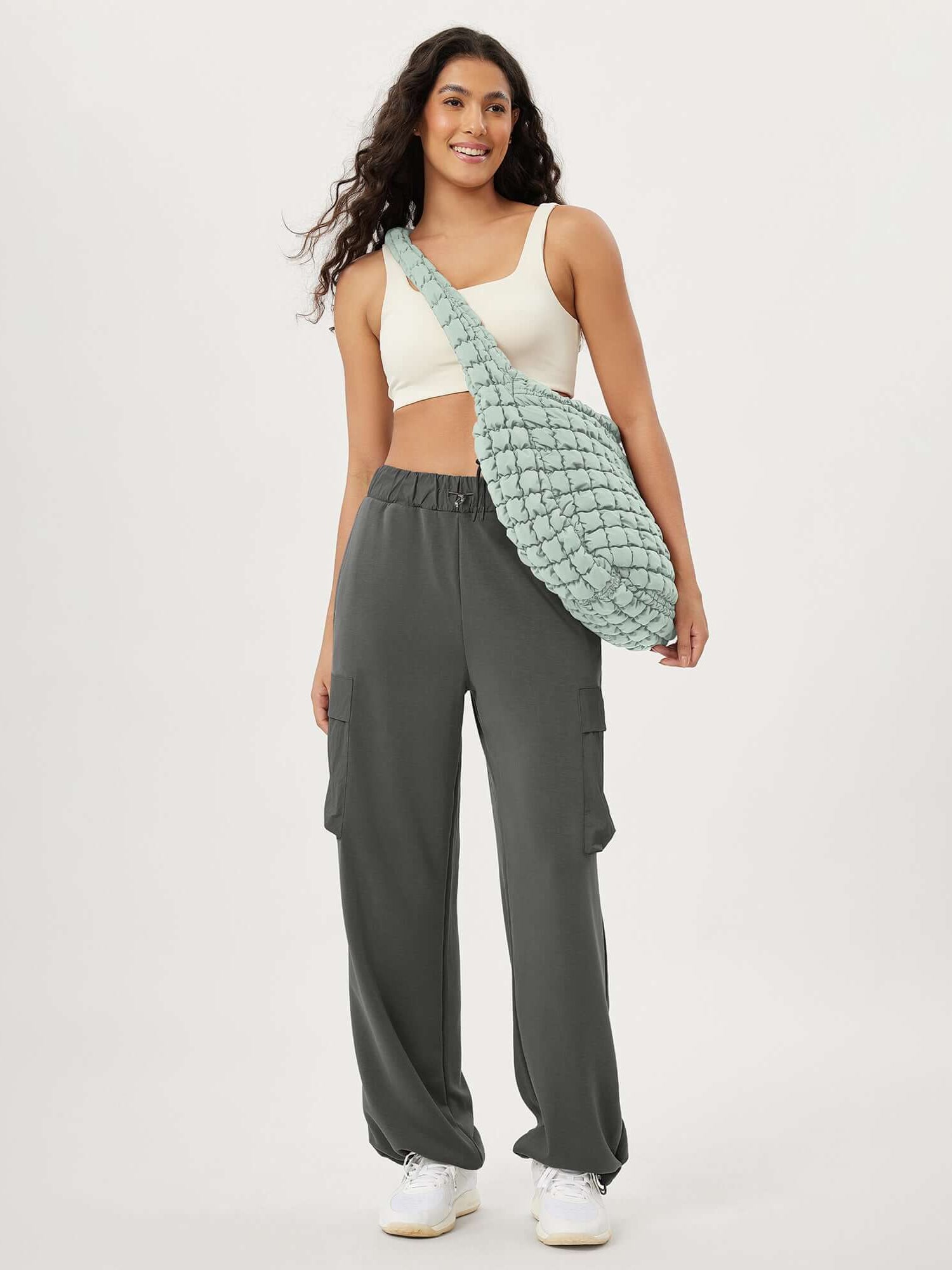 22L Quilted Carryall Crossbody Padding Bag - ododos