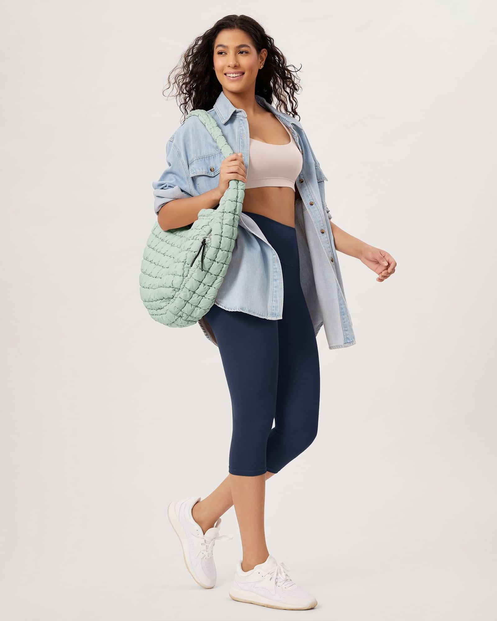 22L Quilted Carryall Crossbody Padding Bag - ododos