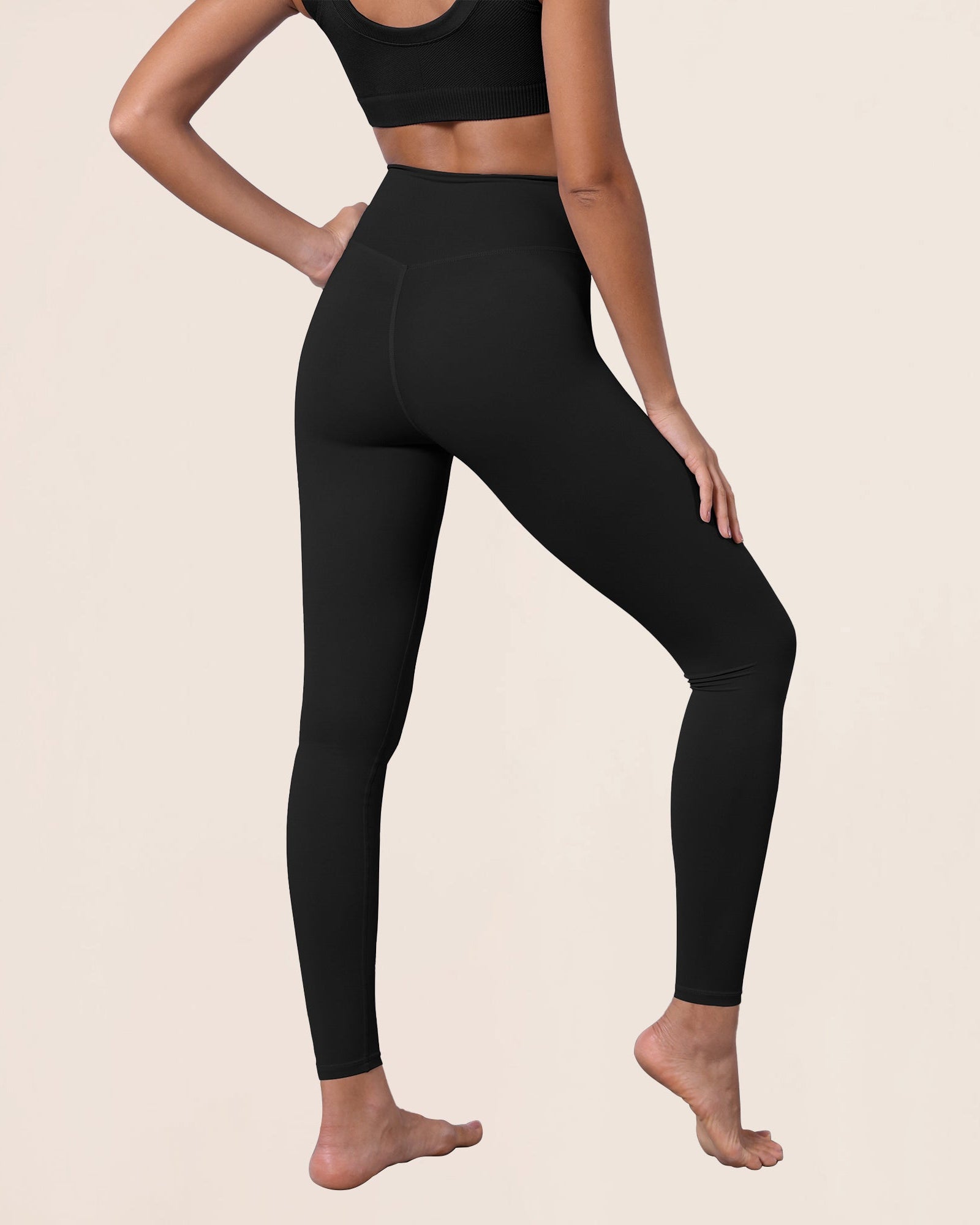 High Waist Crossover Ruched Leggings - ododos