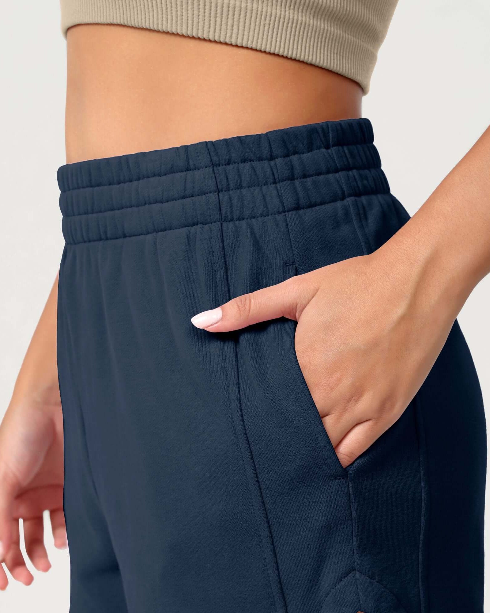 Cotton Curved Hem Sweat Shorts - ododos