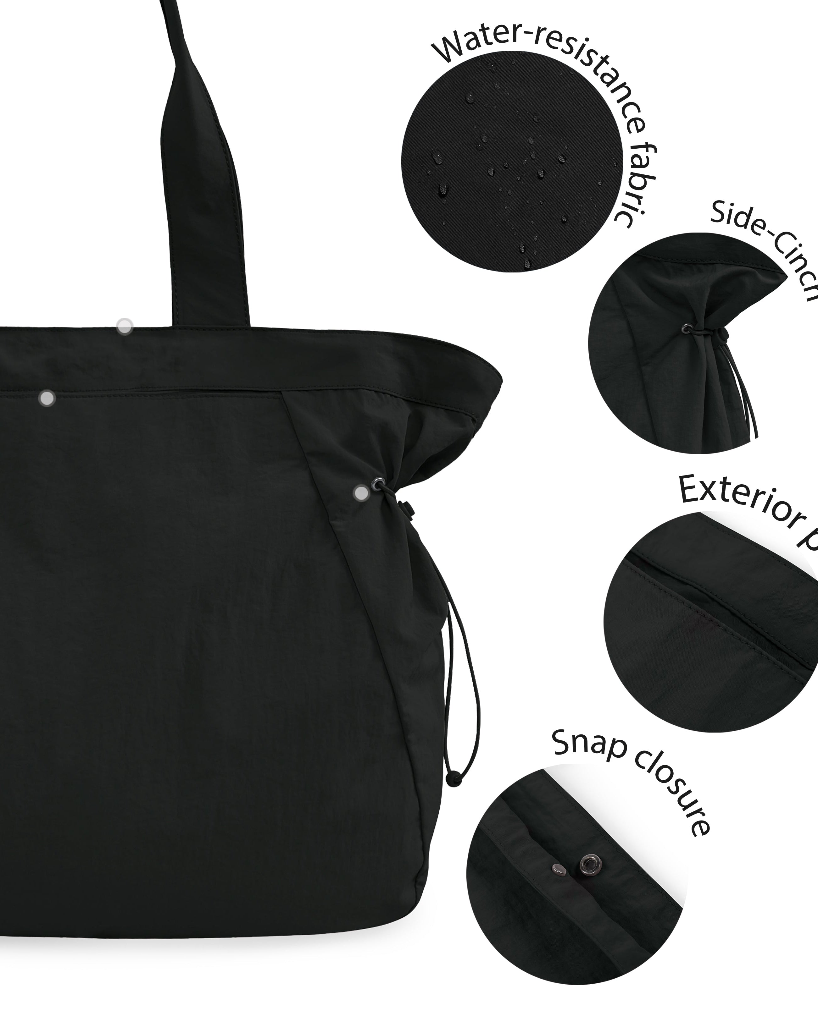 18L Side-Cinch Shopper Tote Bags - ododos