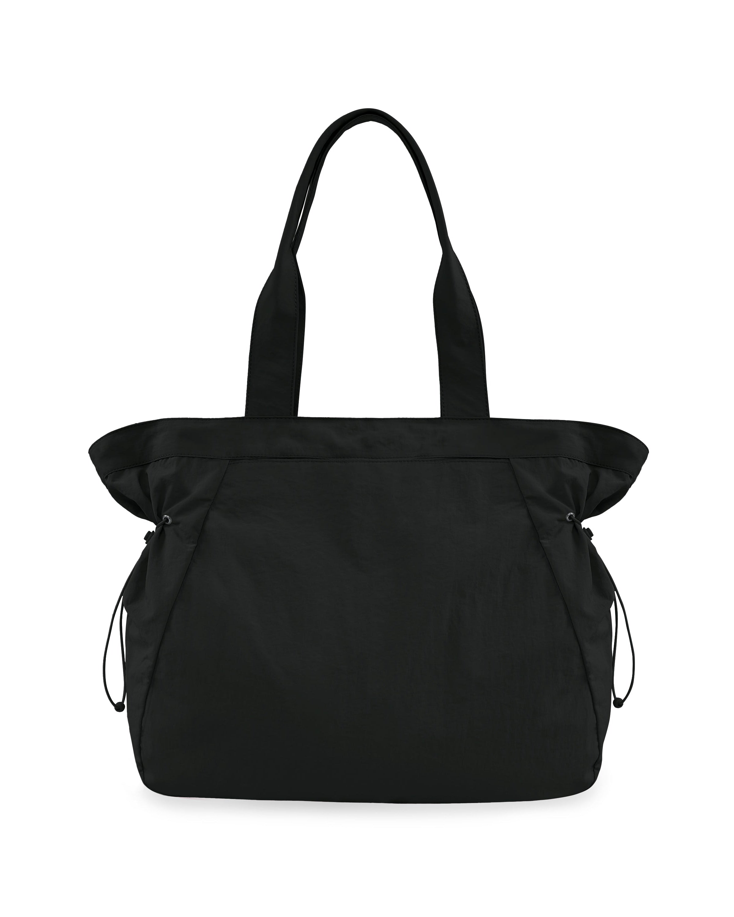 18L Side-Cinch Shopper Tote Bags Black 14 x 16 x 4.5 - ododos