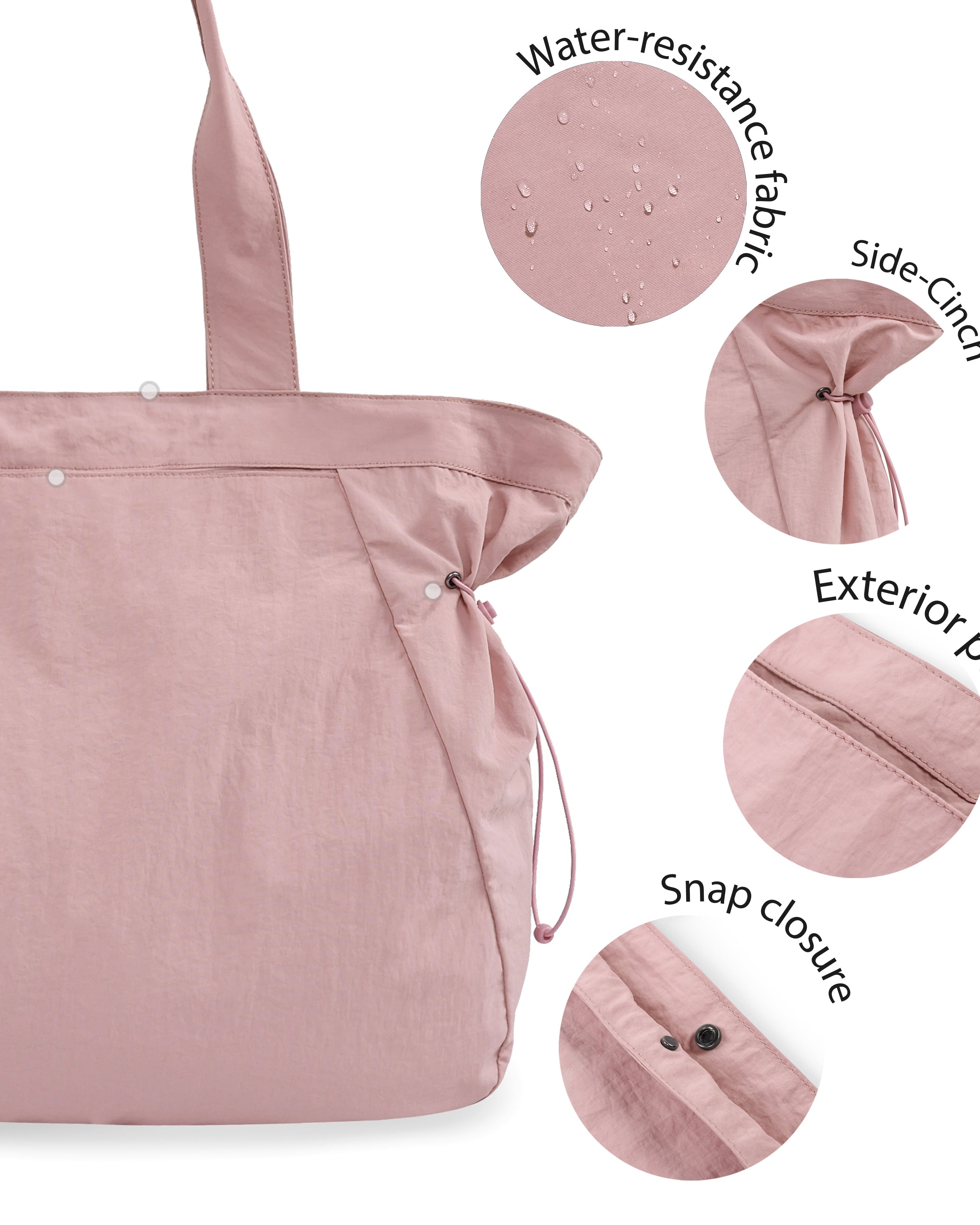 18L Side-Cinch Shopper Tote Bags - ododos