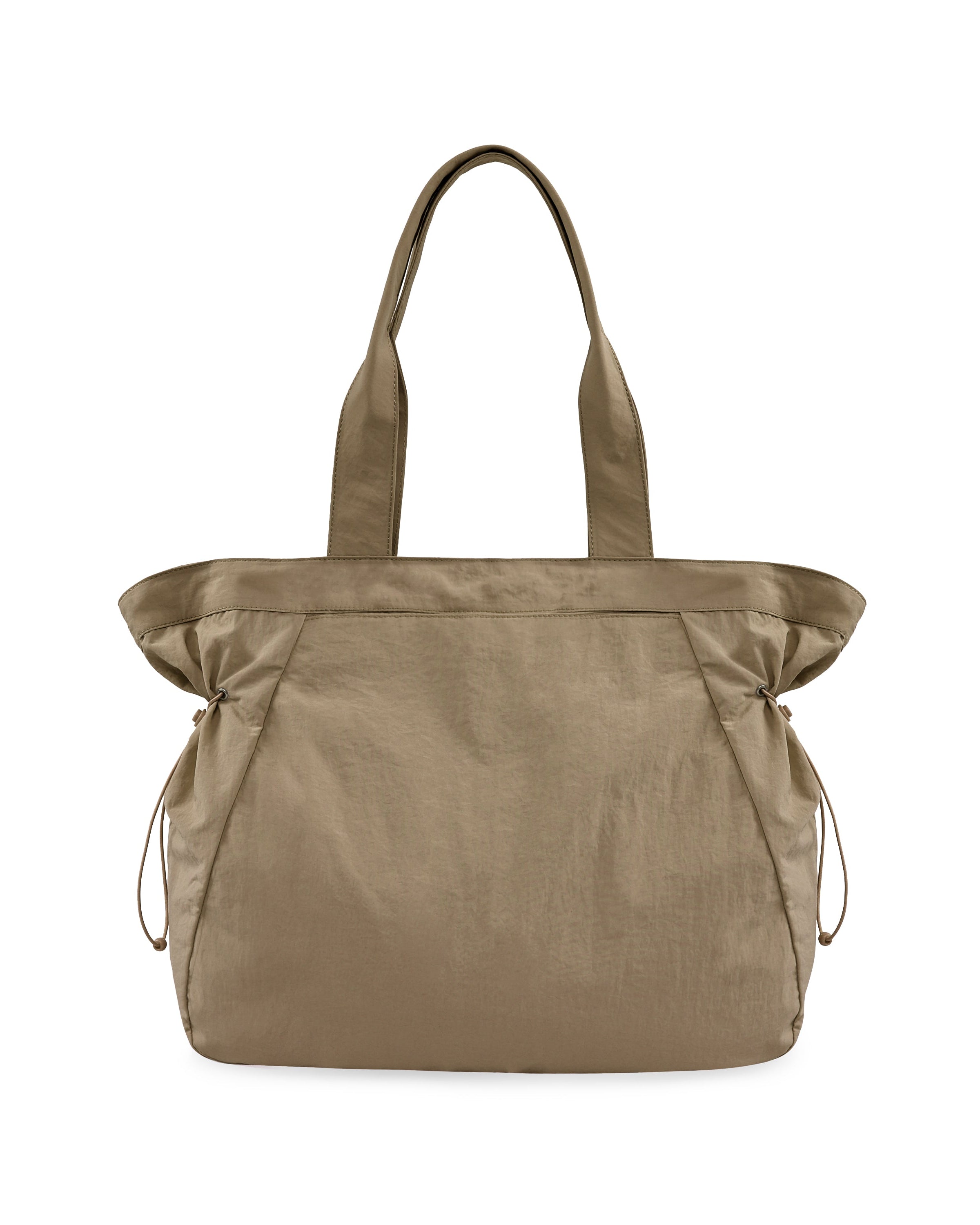 18L Side-Cinch Shopper Tote Bags Brown 14 x 16 x 4.5 - ododos