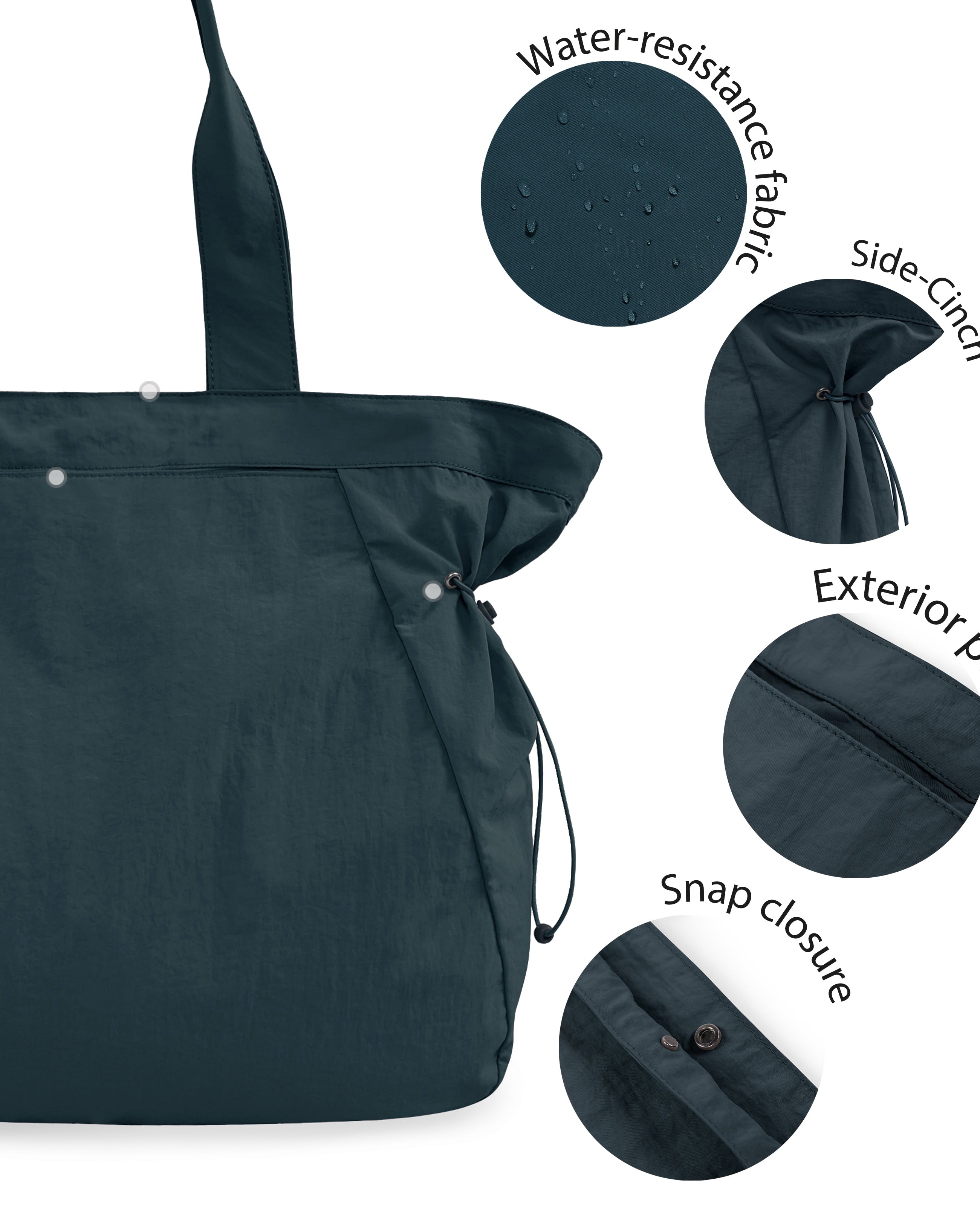 18L Side-Cinch Shopper Tote Bags - ododos