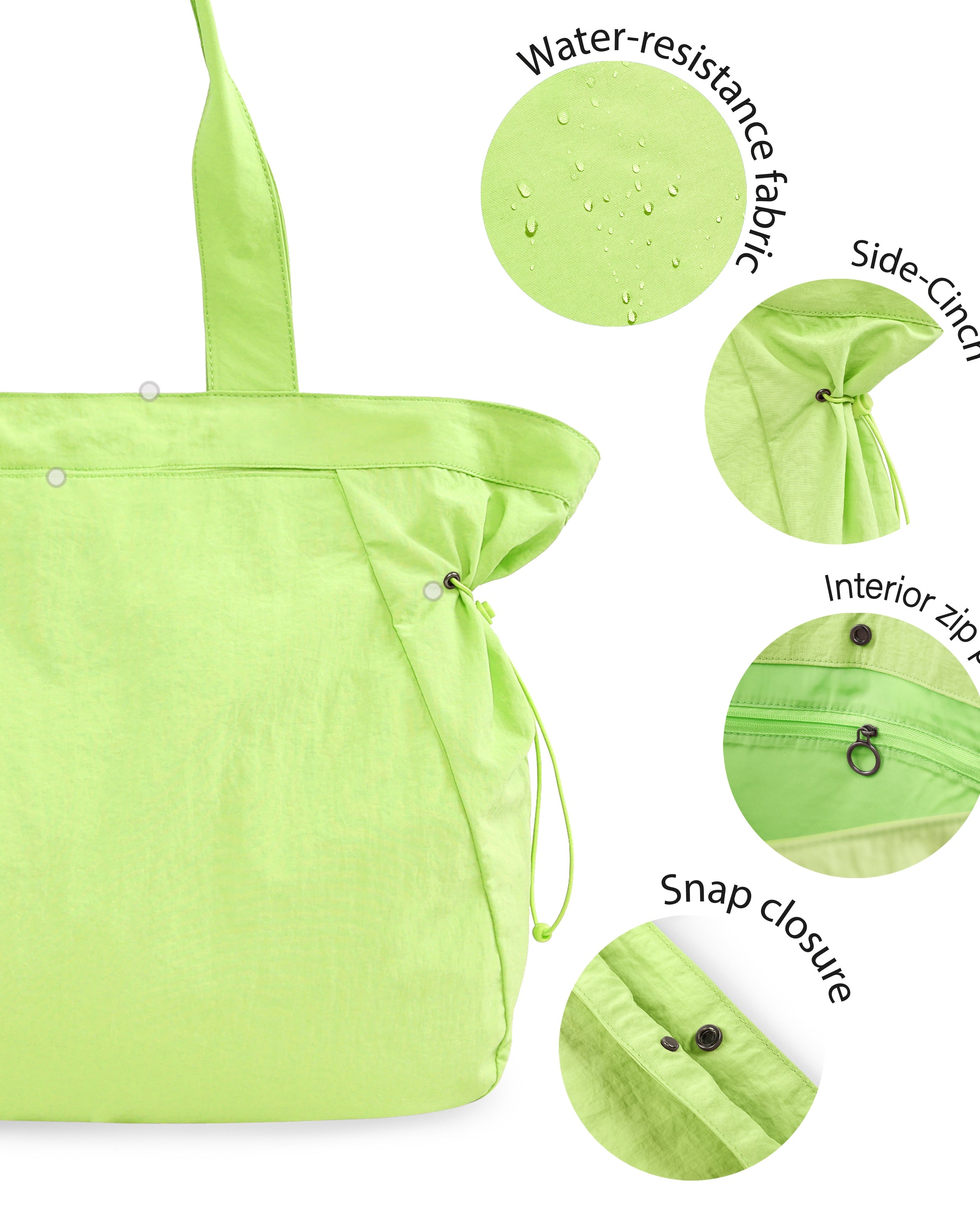 18L Side-Cinch Shopper Tote Bags - ododos