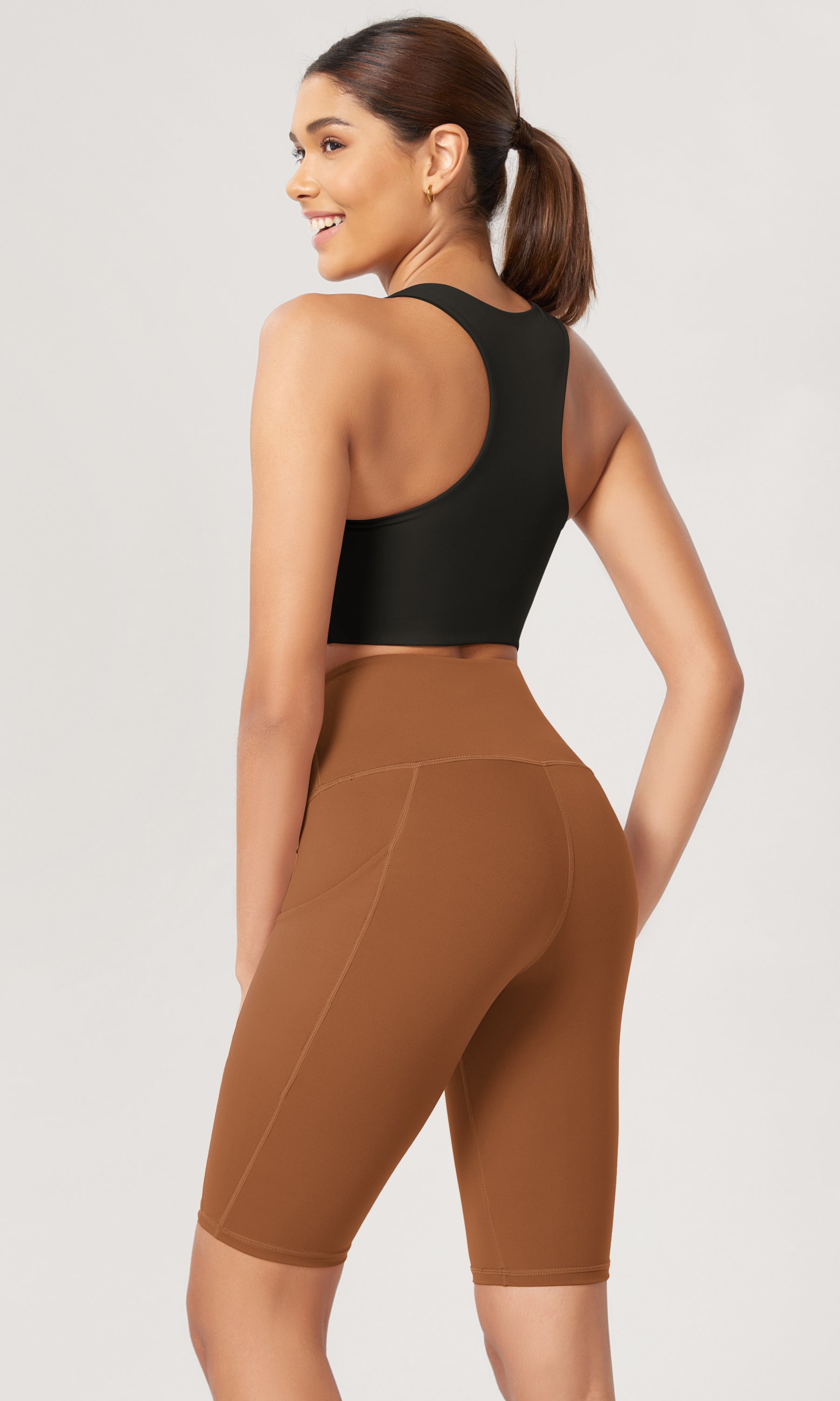 10 Tummy Control 2.0 High Waist Athletic Workout Shorts with Pockets - ododos