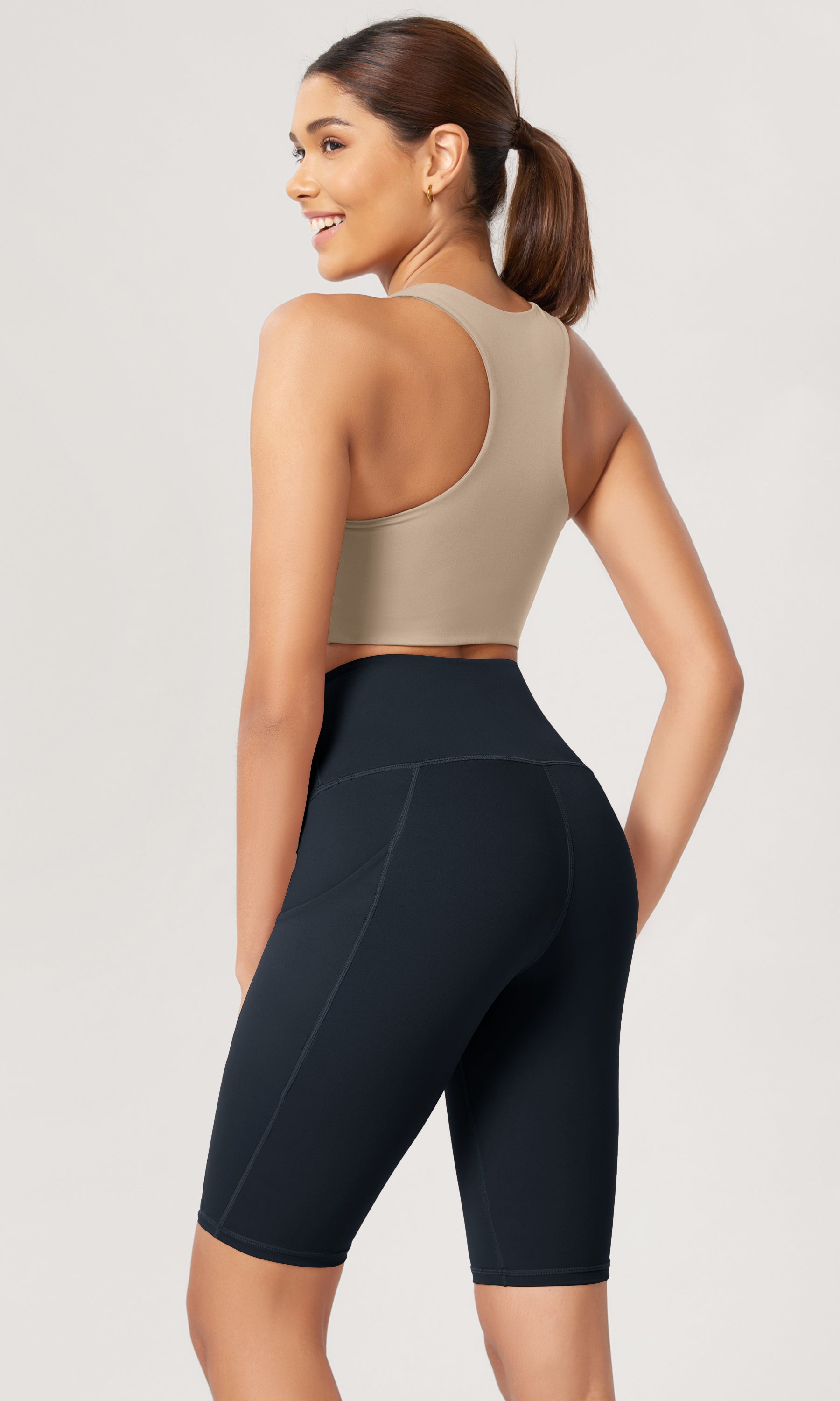 10 Tummy Control 2.0 High Waist Athletic Workout Shorts with Pockets - ododos