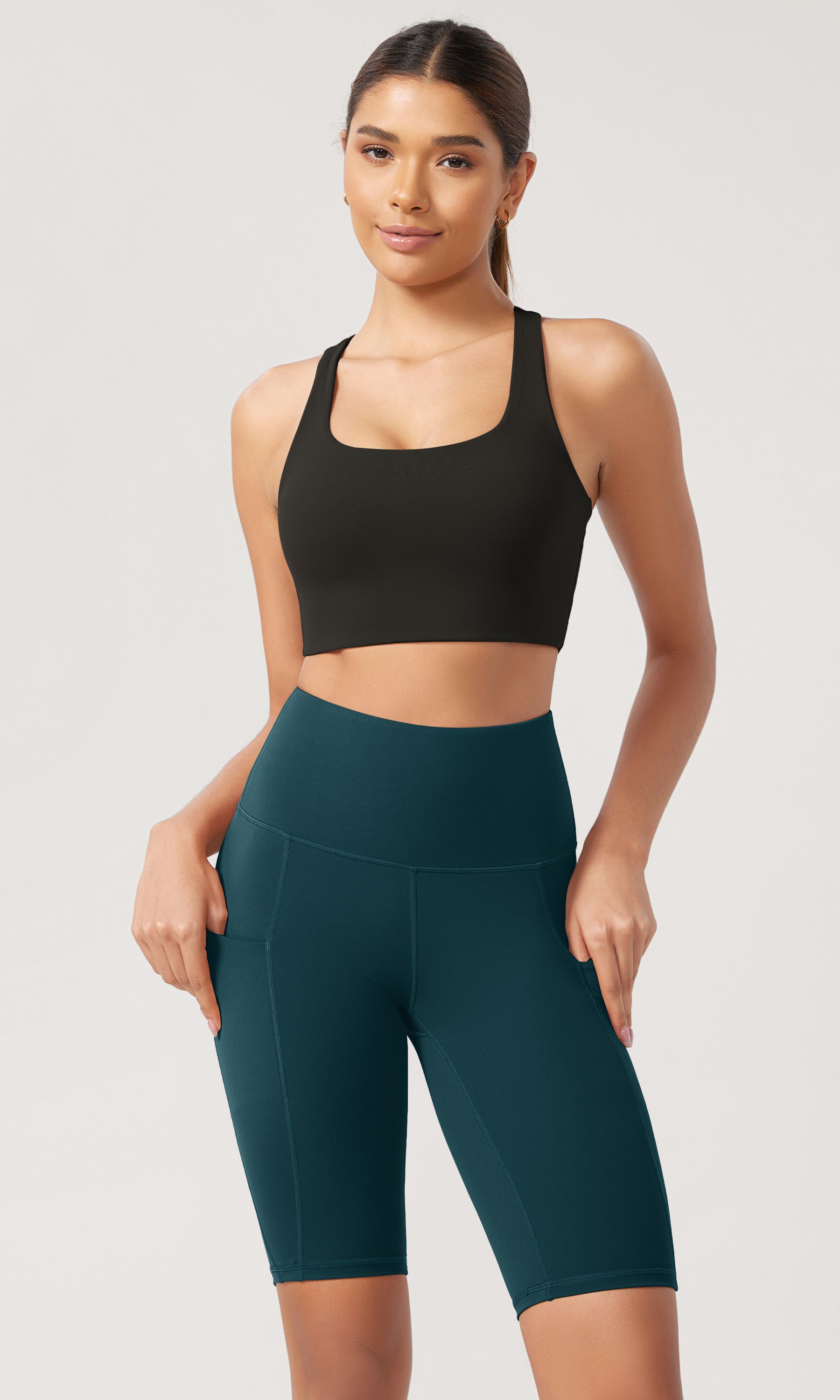 10 Tummy Control 2.0 High Waist Athletic Workout Shorts with Pockets - ododos