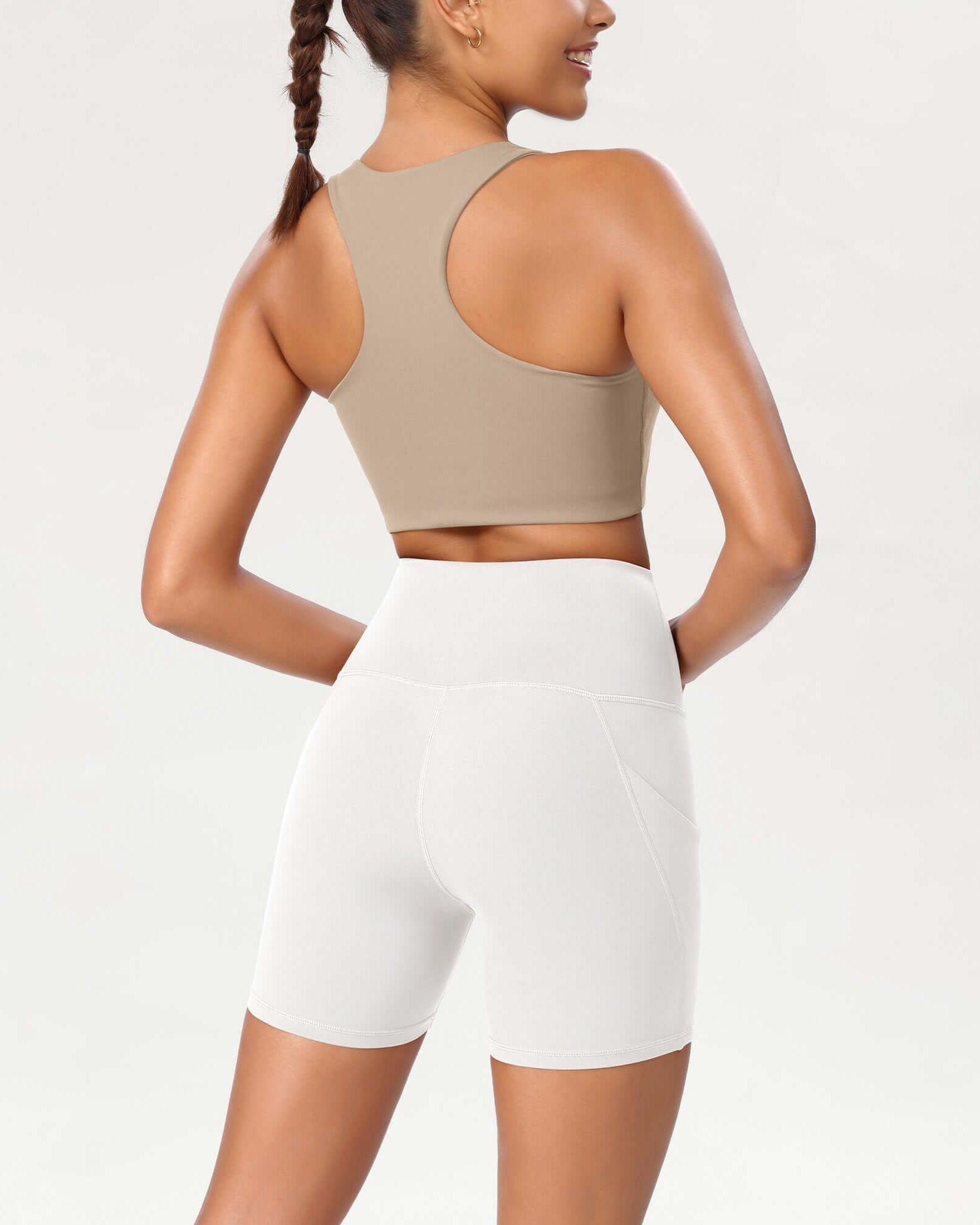 5 High Waist Control Shorts with Pockets - ododos
