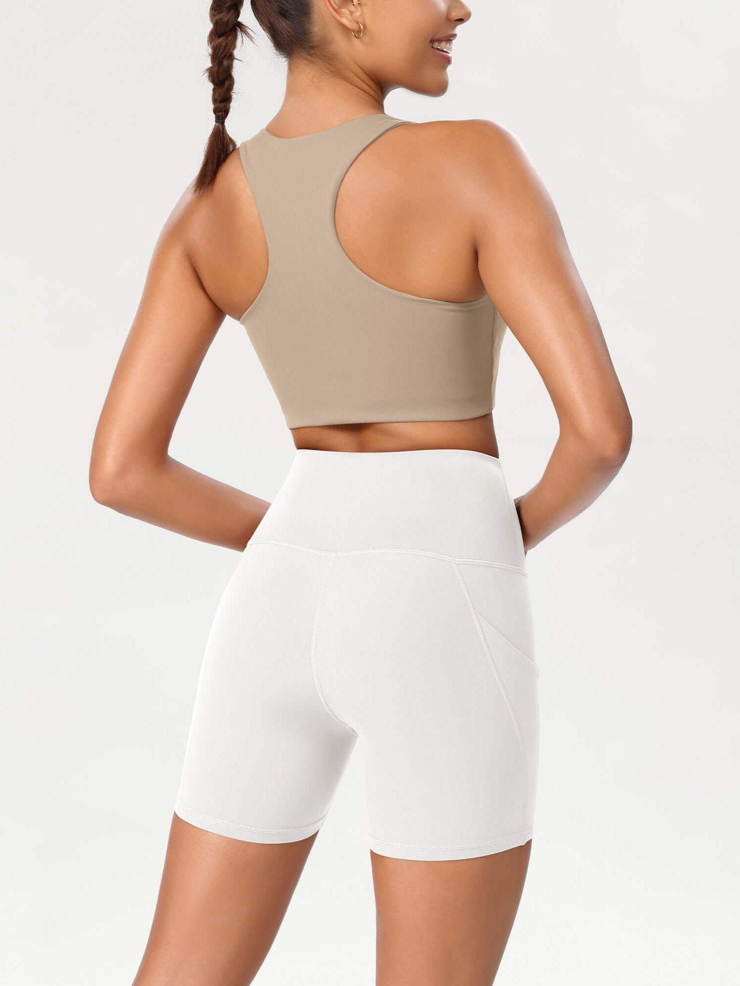 5 High Waist Control Shorts with Pockets - ododos