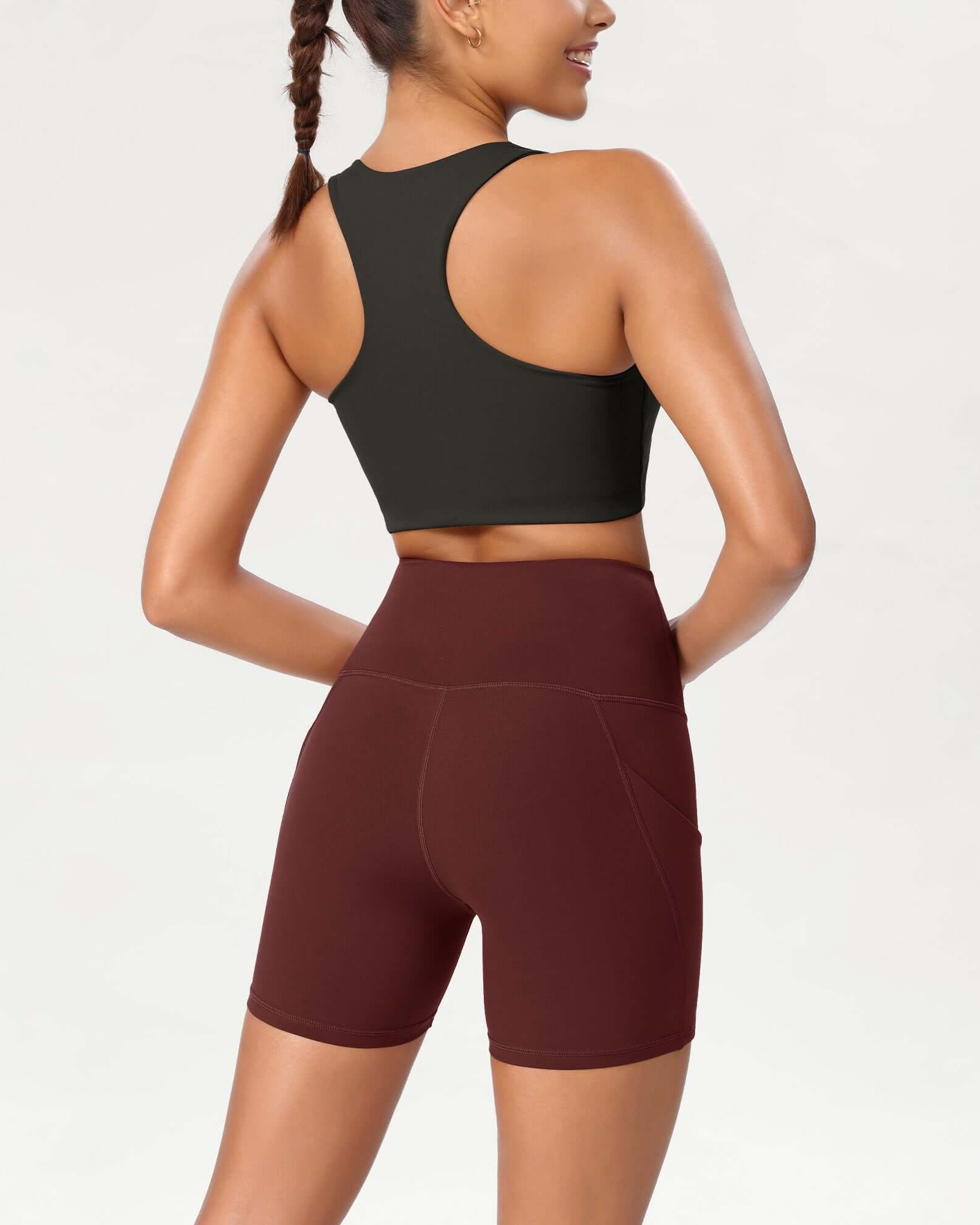 5 High Waist Control Shorts with Pockets - ododos