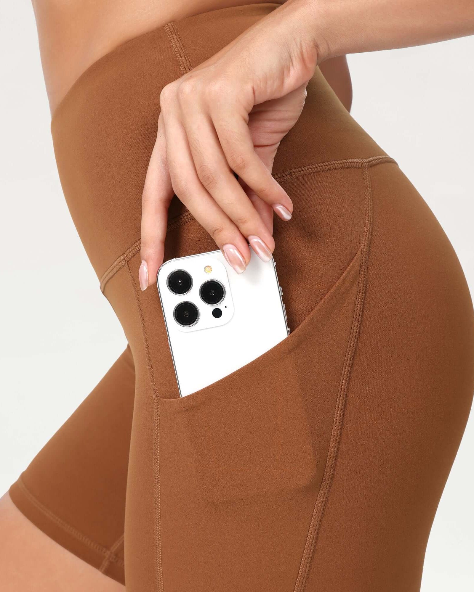 5 High Waist Control Shorts with Pockets - ododos