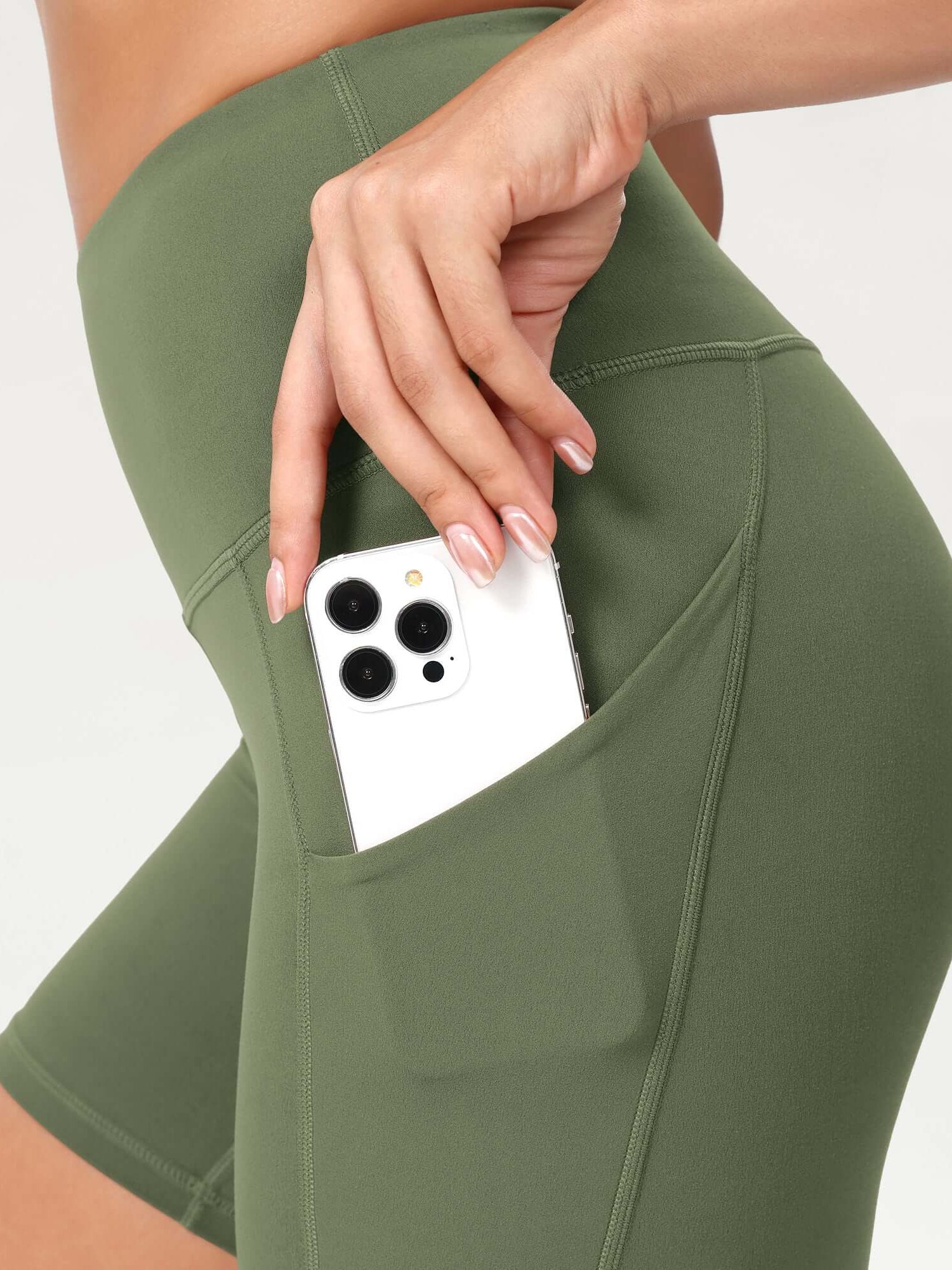 5 High Waist Control Shorts with Pockets - ododos