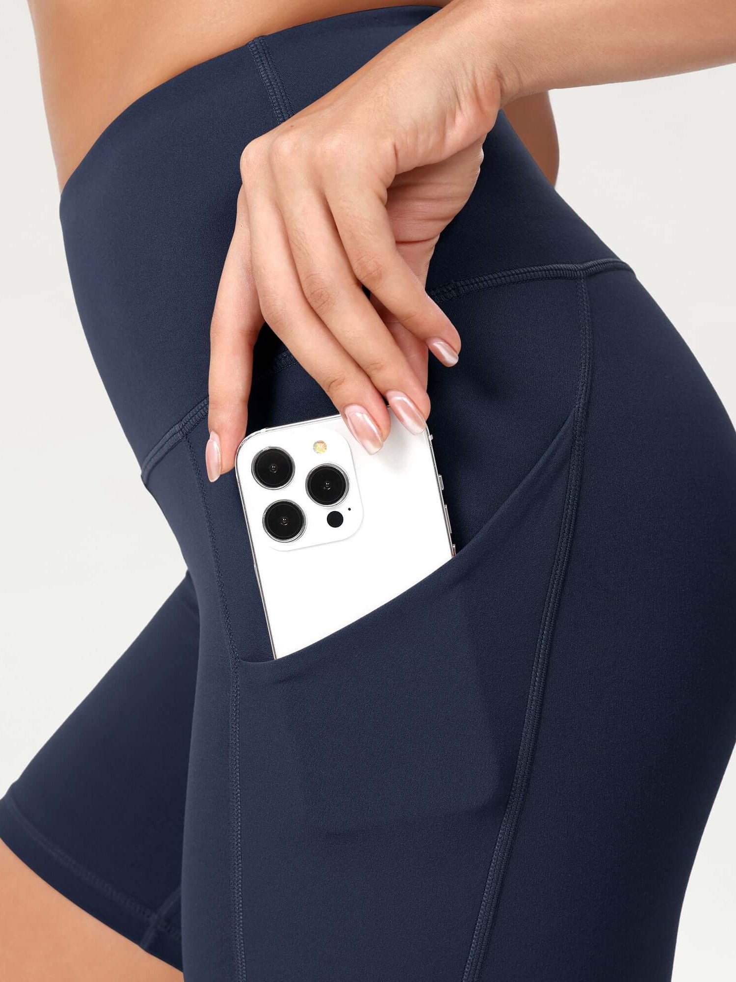 5 High Waist Control Shorts with Pockets - ododos
