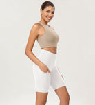8 Tummy Control 2.0 High Waist Athletic Workout Shorts with Pockets - ododos