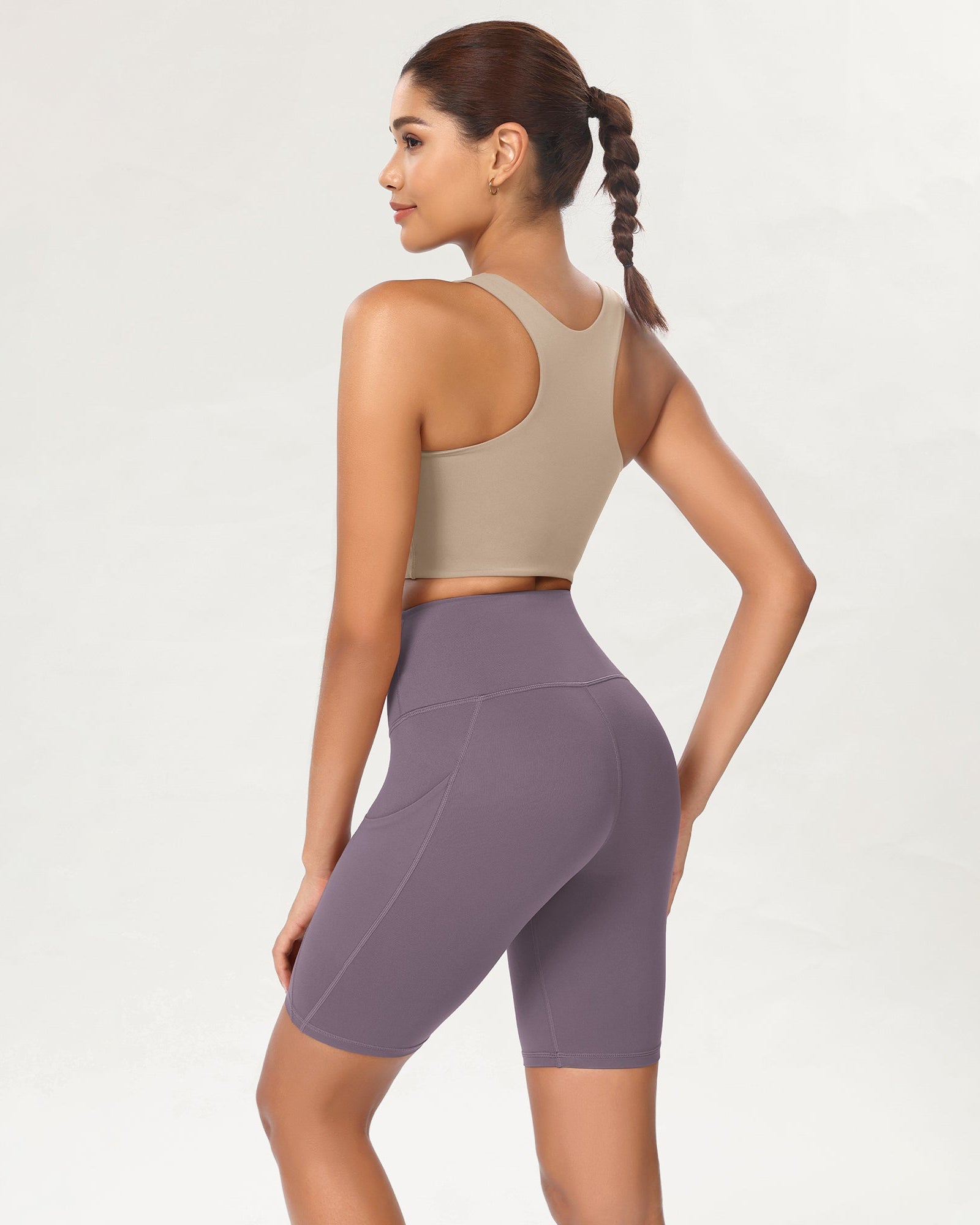 8 Tummy Control 2.0 High Waist Athletic Workout Shorts with Pockets - ododos