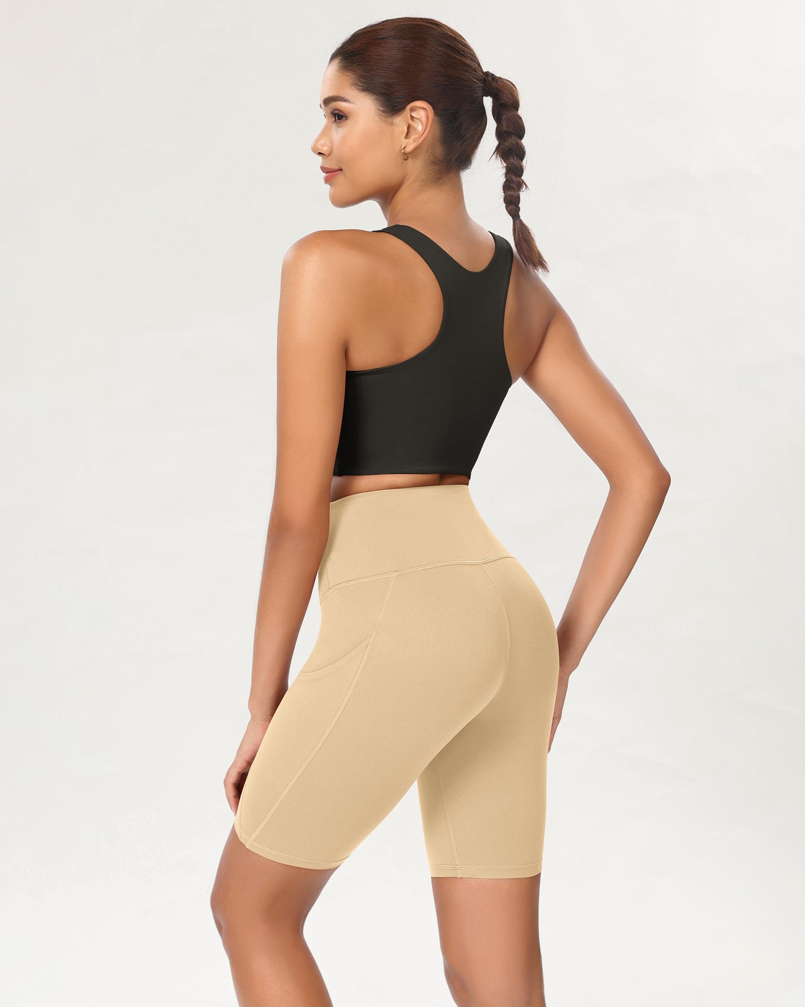 8 Tummy Control 2.0 High Waist Athletic Workout Shorts with Pockets - ododos