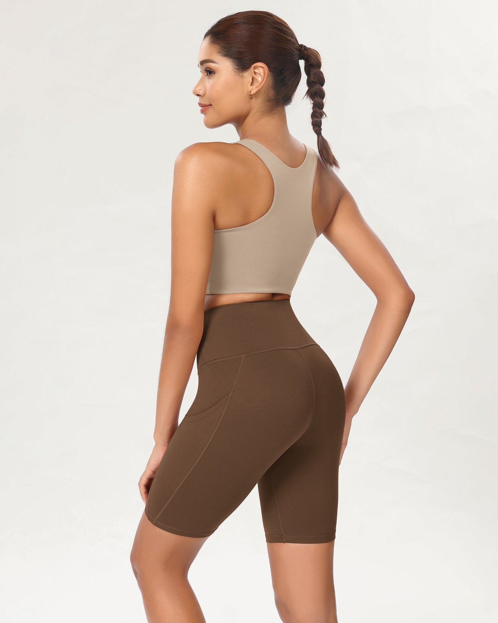 8 Tummy Control 2.0 High Waist Athletic Workout Shorts with Pockets - ododos