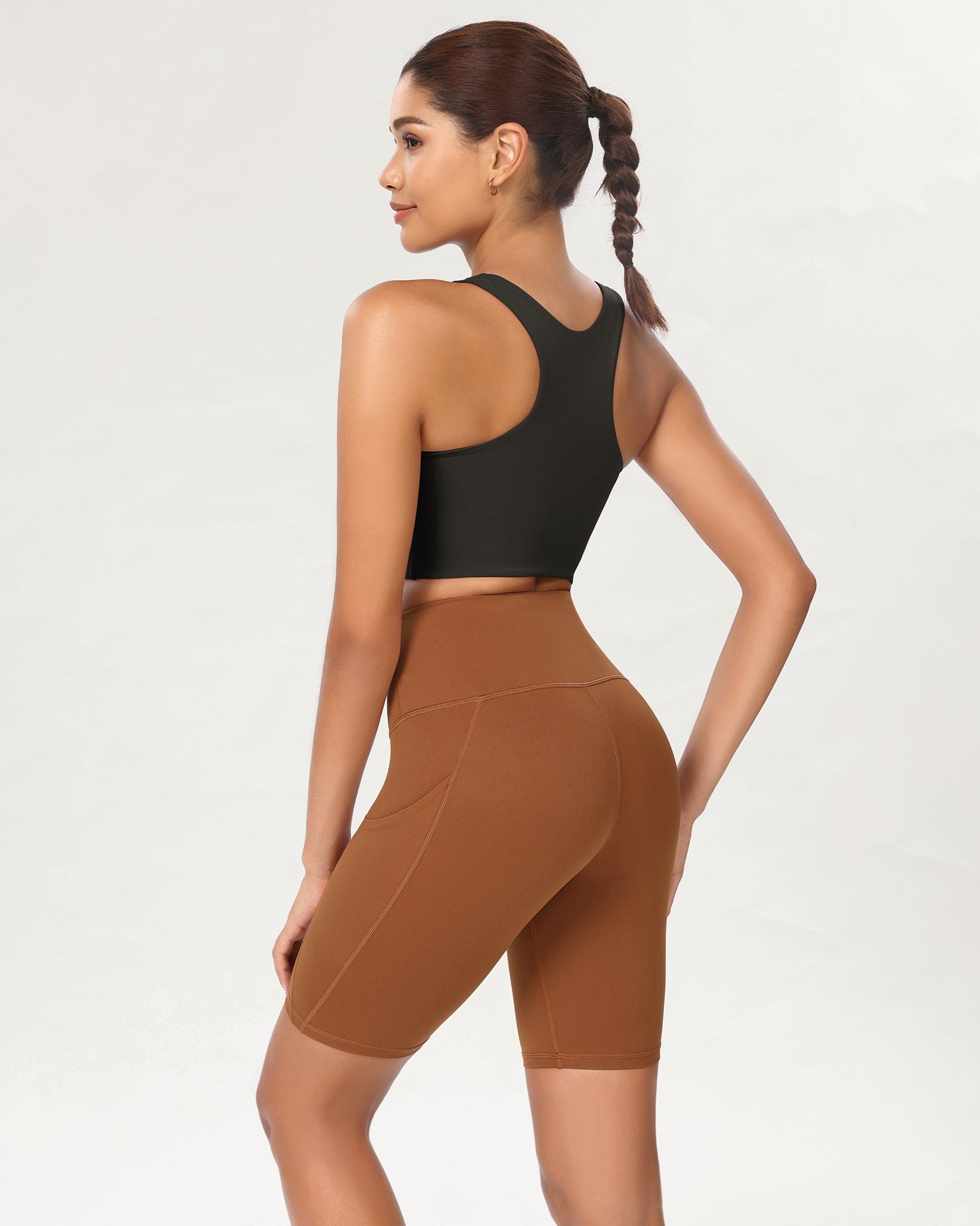 8 Tummy Control 2.0 High Waist Athletic Workout Shorts with Pockets - ododos