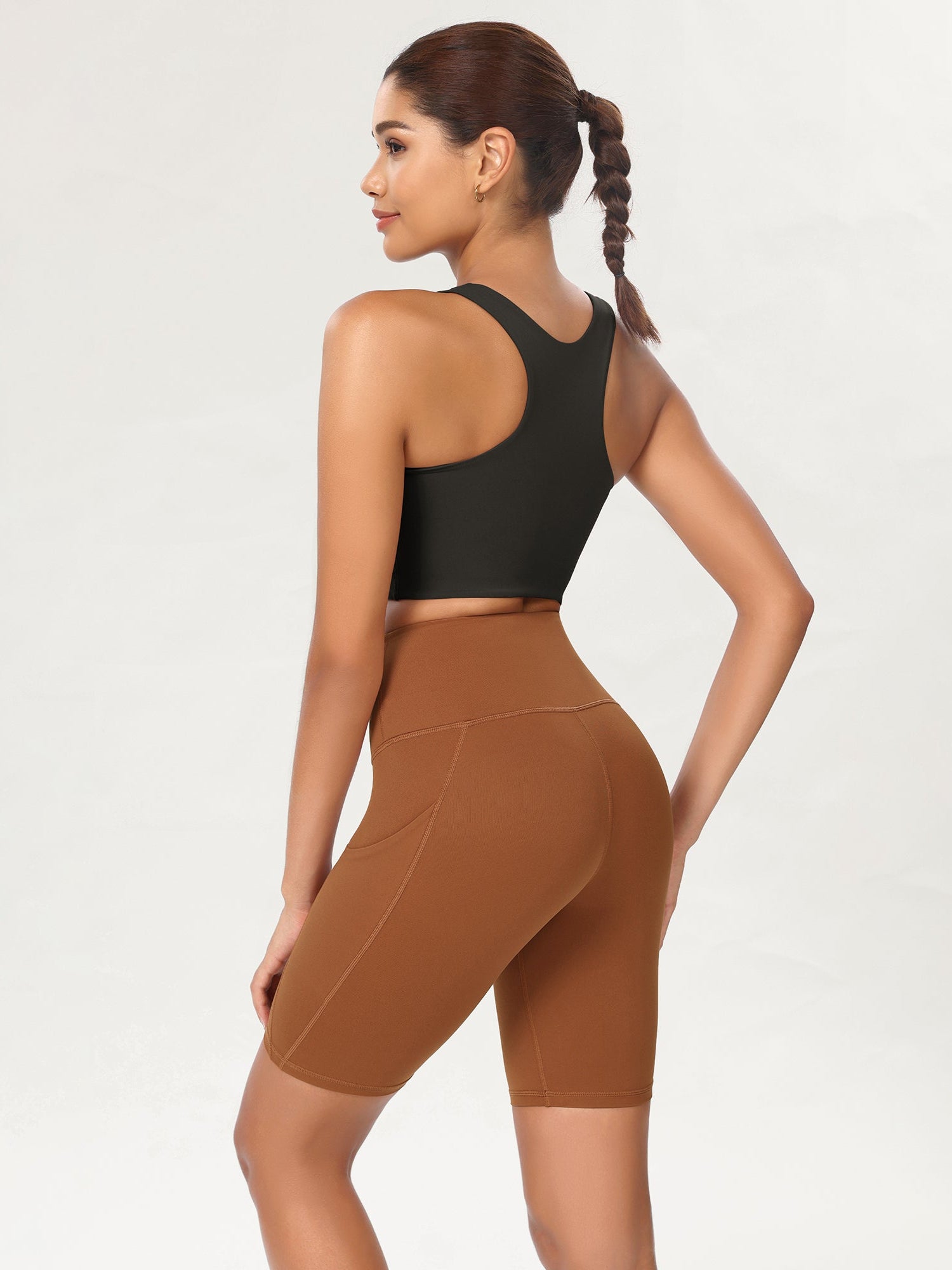 8 Tummy Control 2.0 High Waist Athletic Workout Shorts with Pockets - ododos