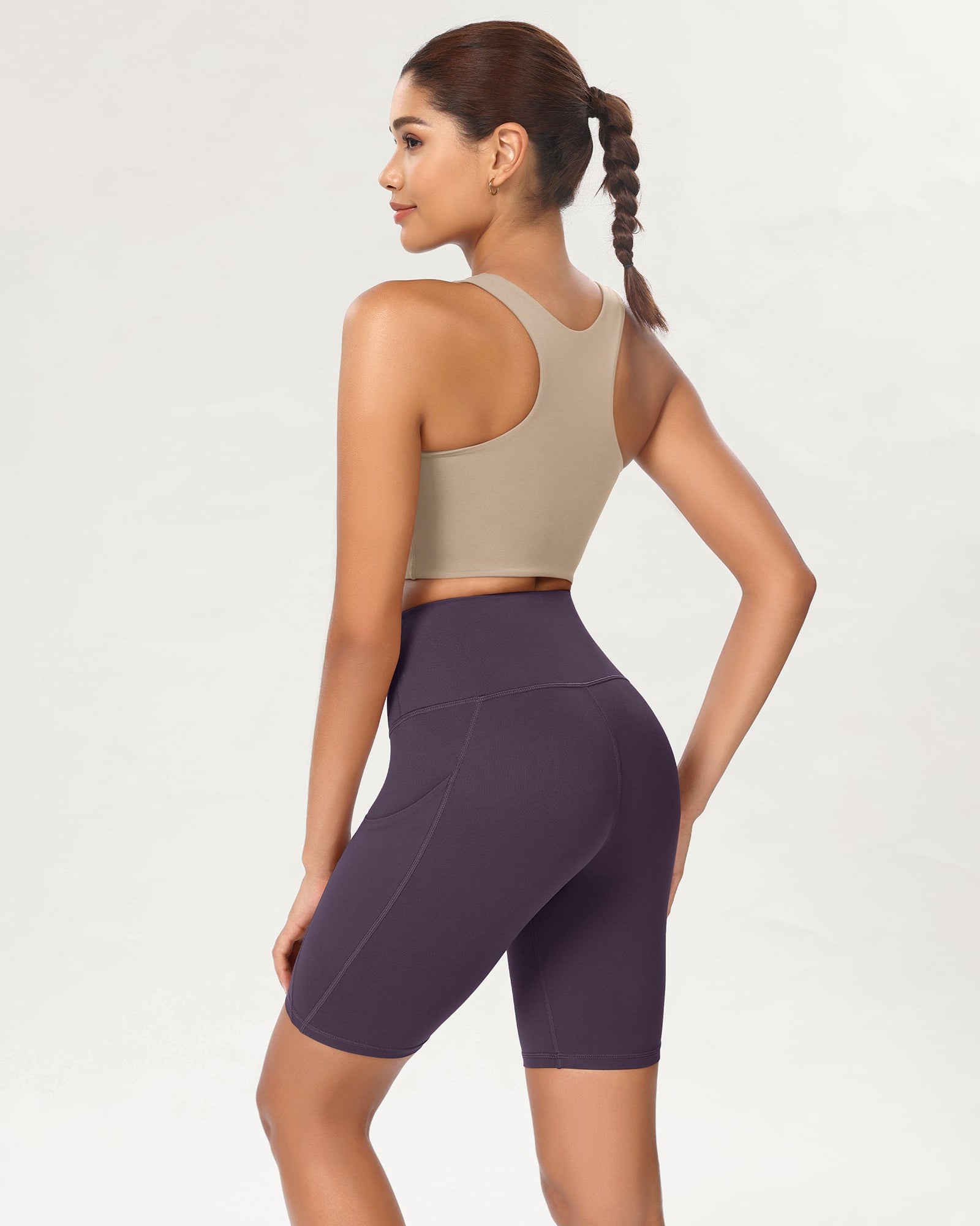 8 Tummy Control 2.0 High Waist Athletic Workout Shorts with Pockets - ododos