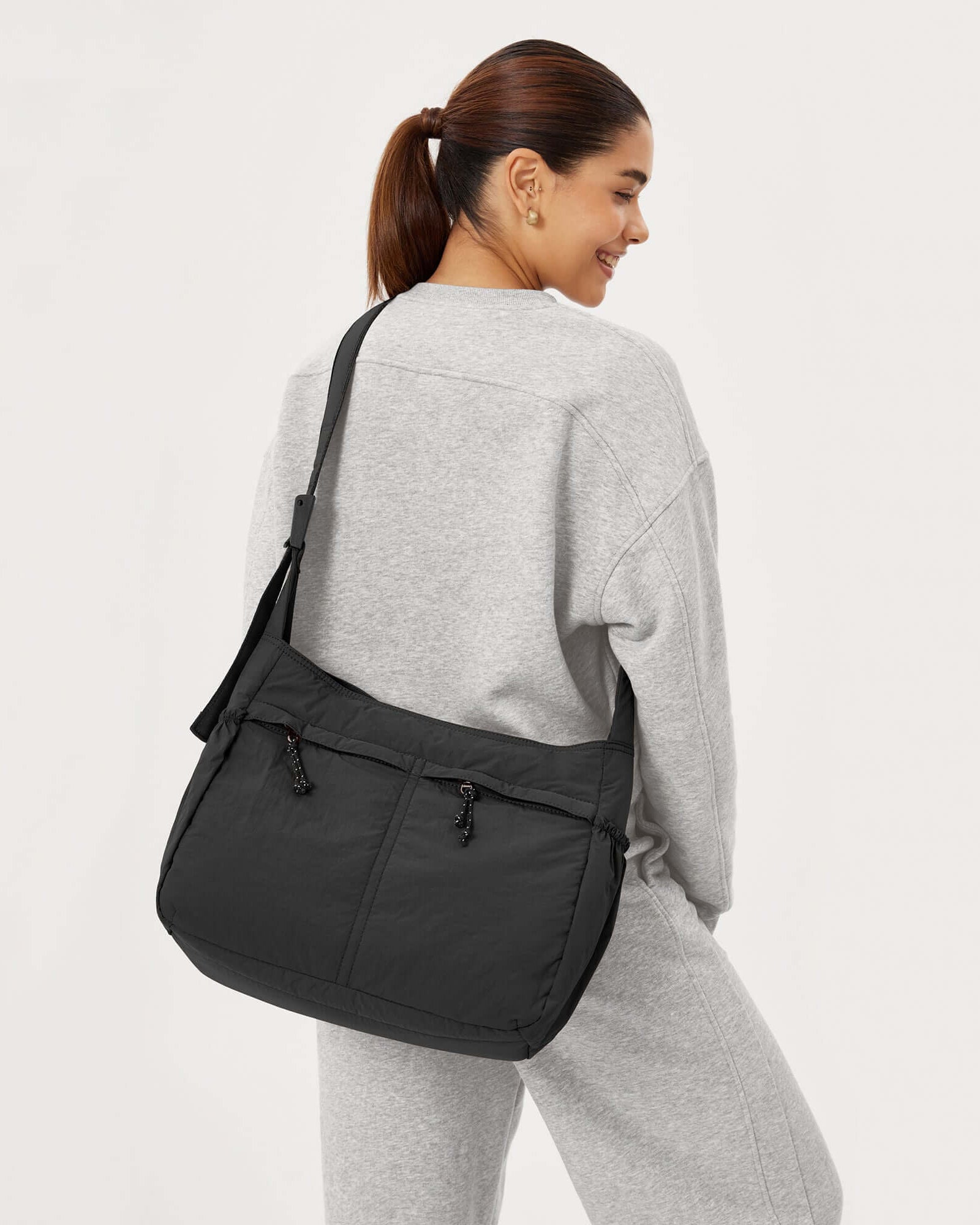 20L Crossbody Large Capacity Lightweight Hobo Shoulder Sling Bag - ododos