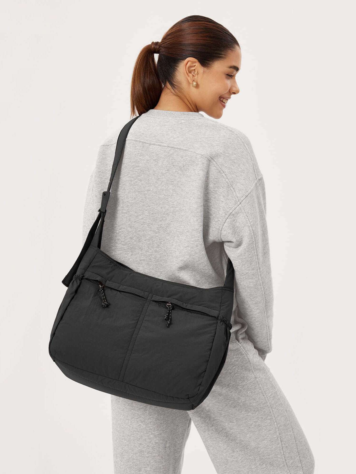 20L Crossbody Large Capacity Lightweight Hobo Shoulder Sling Bag - ododos