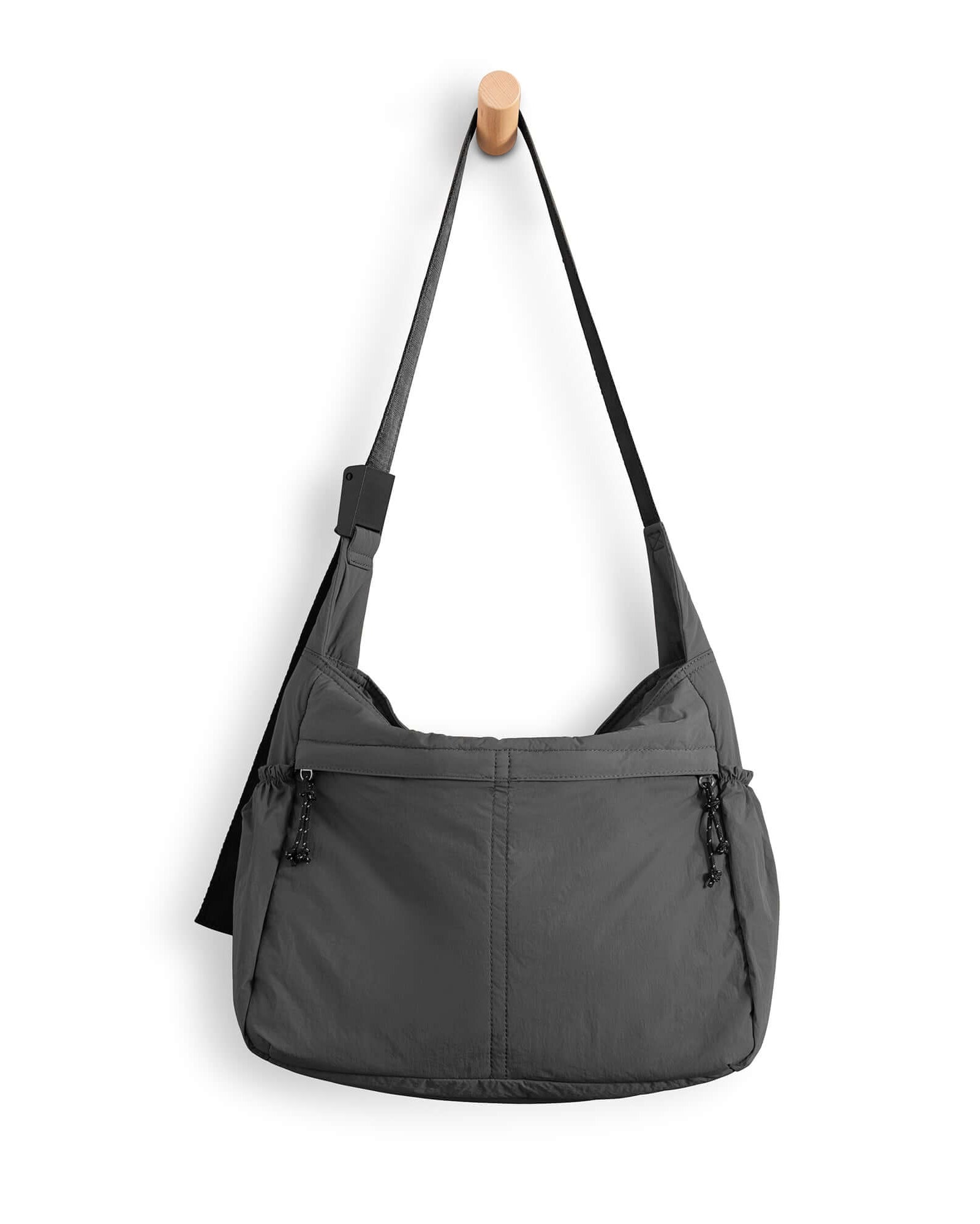 20L Crossbody Large Capacity Lightweight Hobo Shoulder Sling Bag Charcoal - ododos