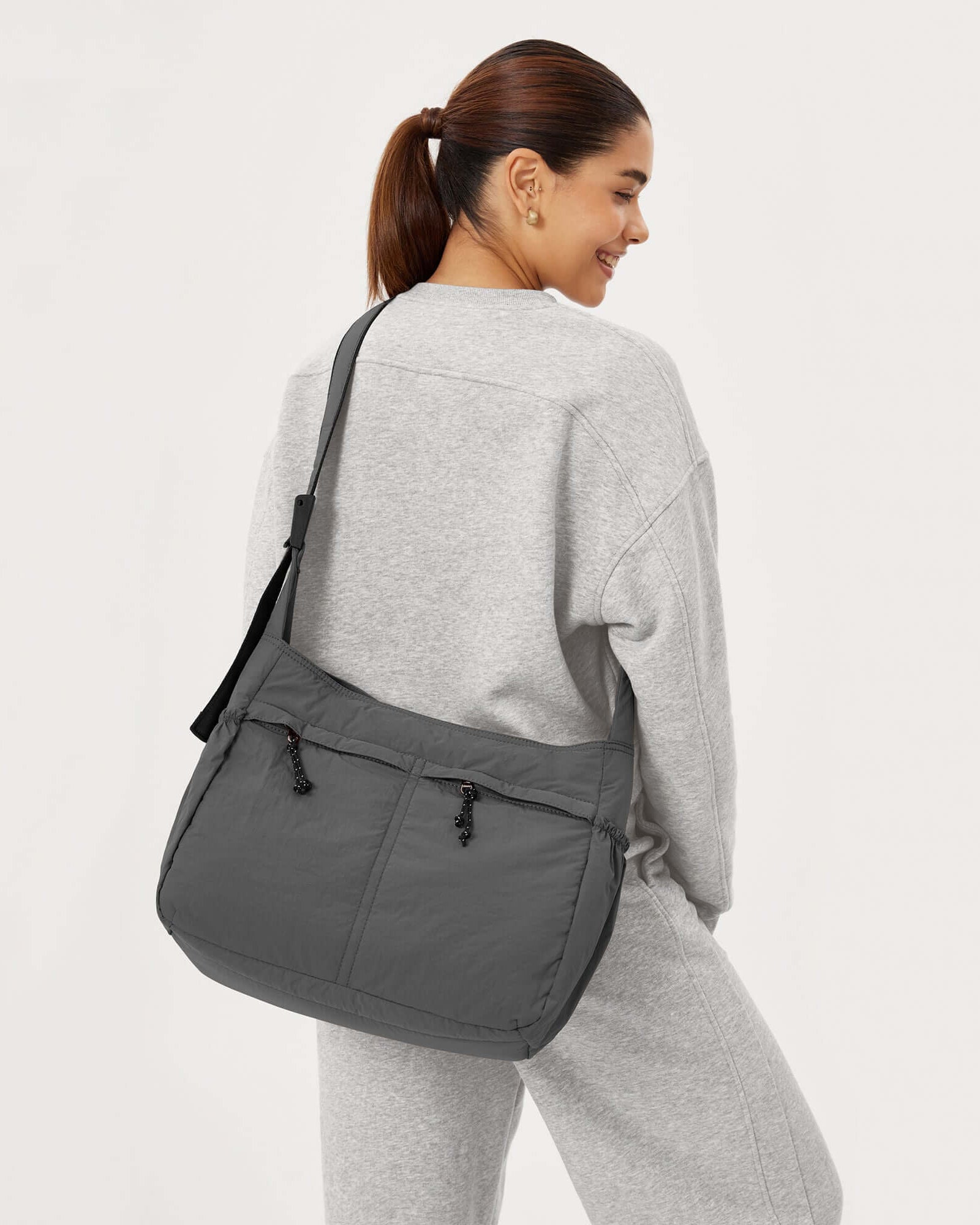 20L Crossbody Large Capacity Lightweight Hobo Shoulder Sling Bag - ododos