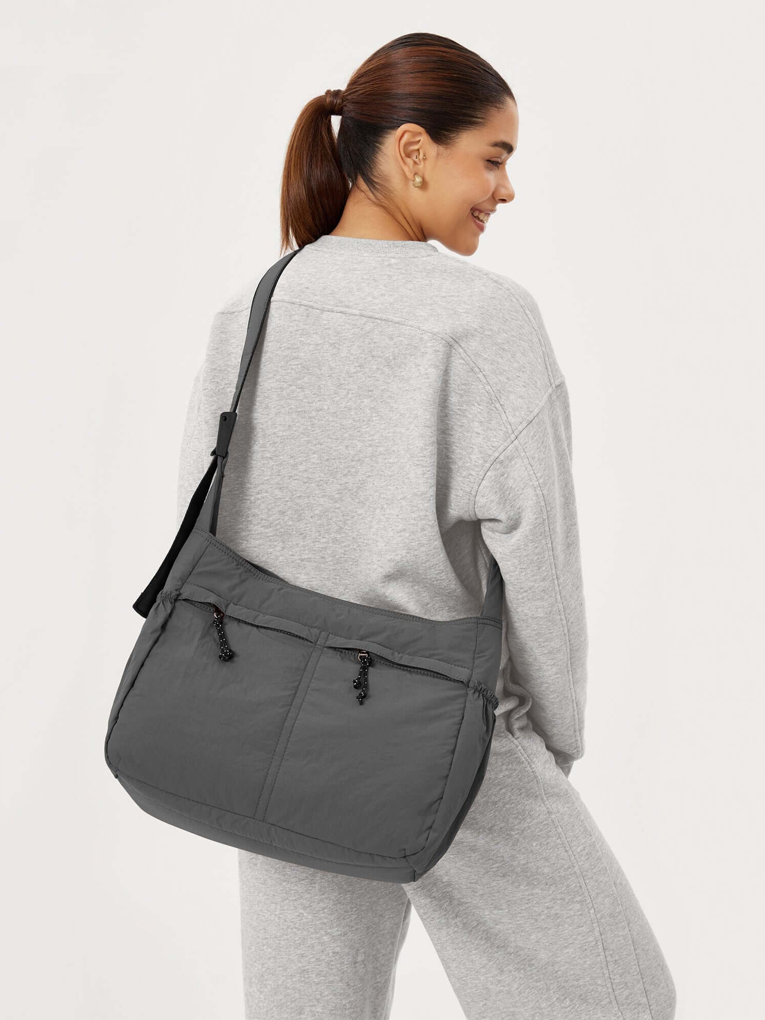 20L Crossbody Large Capacity Lightweight Hobo Shoulder Sling Bag - ododos