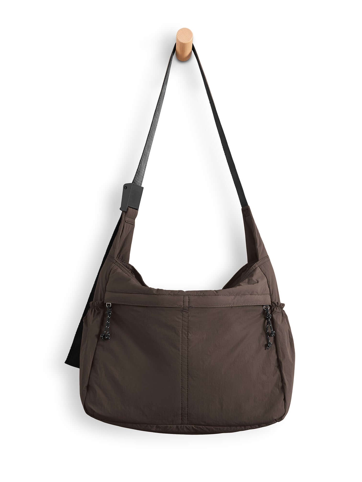 20L Crossbody Large Capacity Lightweight Hobo Shoulder Sling Bag Dark Brown - ododos