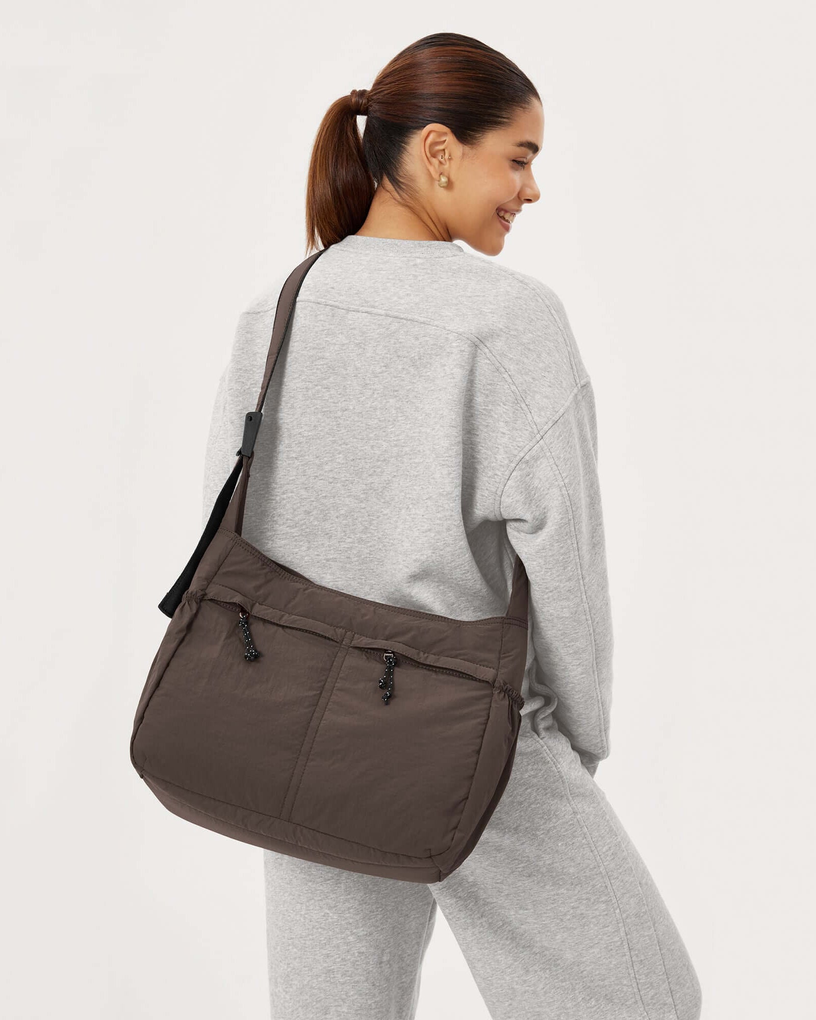 20L Crossbody Large Capacity Lightweight Hobo Shoulder Sling Bag - ododos