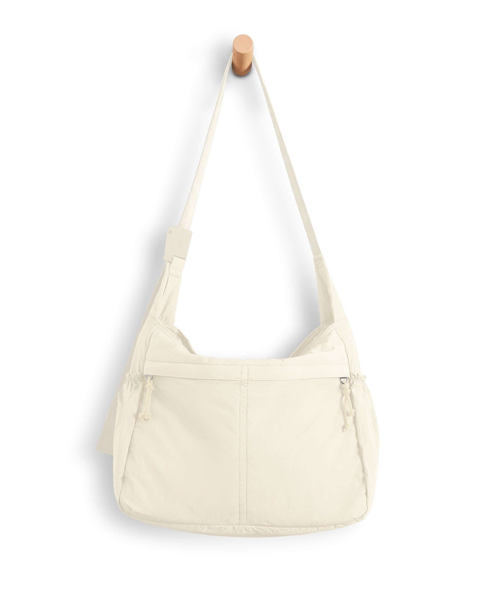 20L Crossbody Large Capacity Lightweight Hobo Shoulder Sling Bag Ivory - ododos
