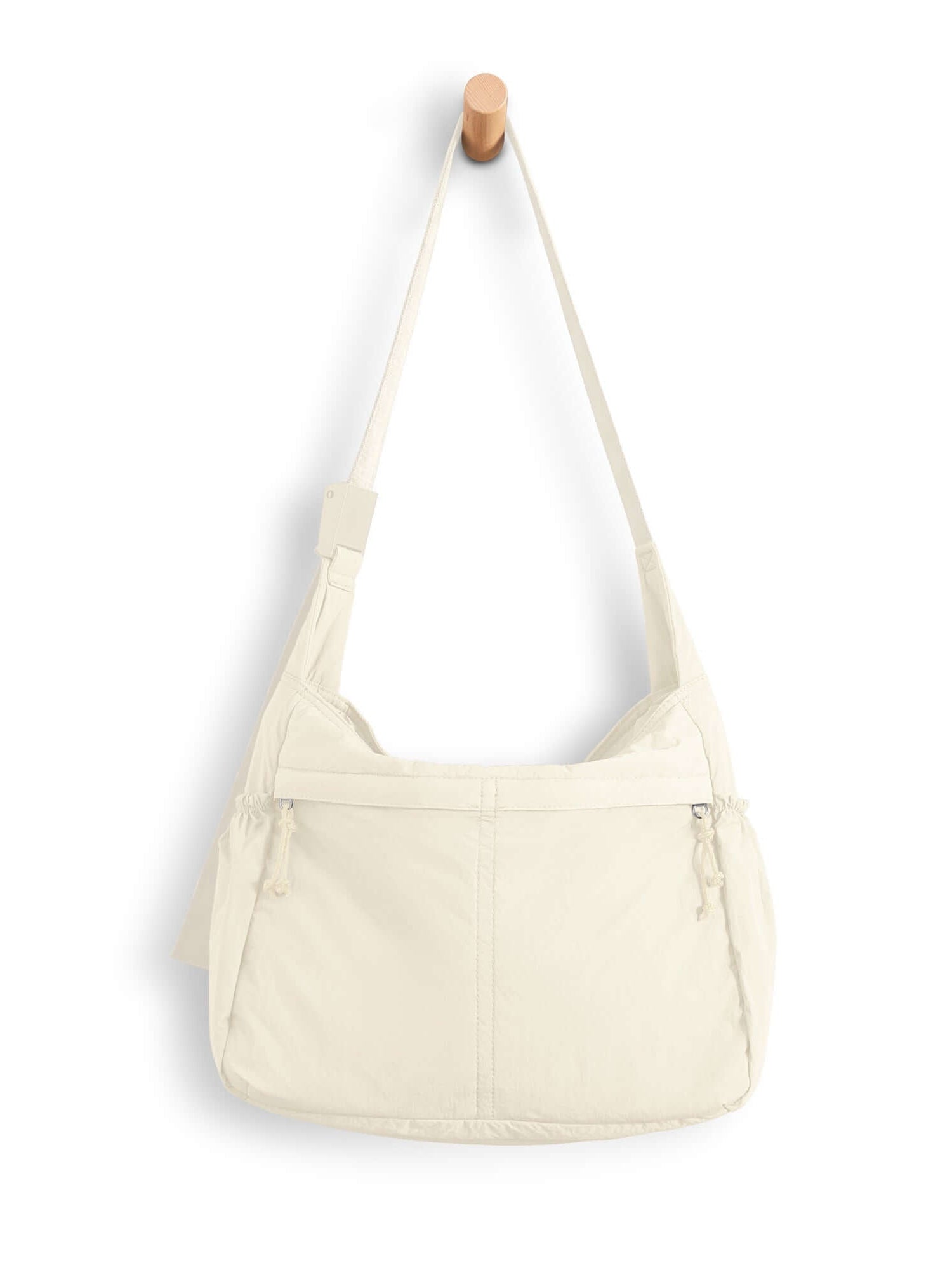 20L Crossbody Large Capacity Lightweight Hobo Shoulder Sling Bag Ivory - ododos