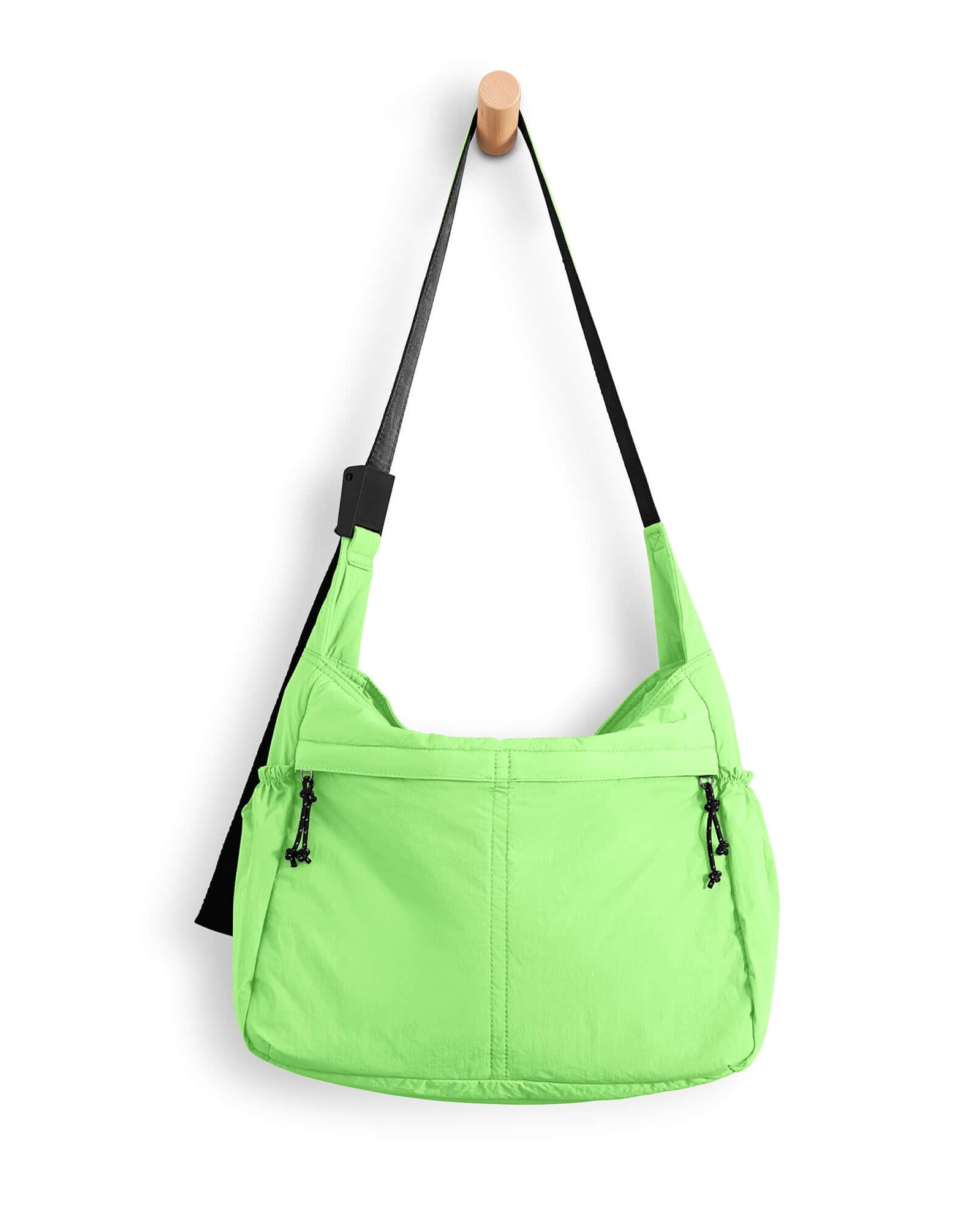 20L Crossbody Large Capacity Lightweight Hobo Shoulder Sling Bag Lime Light - ododos