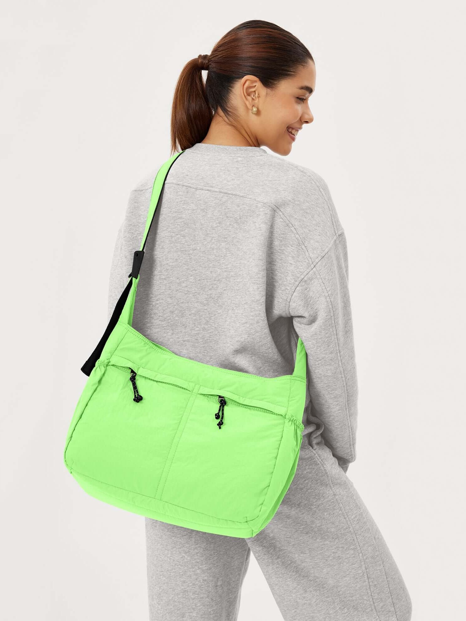 20L Crossbody Large Capacity Lightweight Hobo Shoulder Sling Bag - ododos
